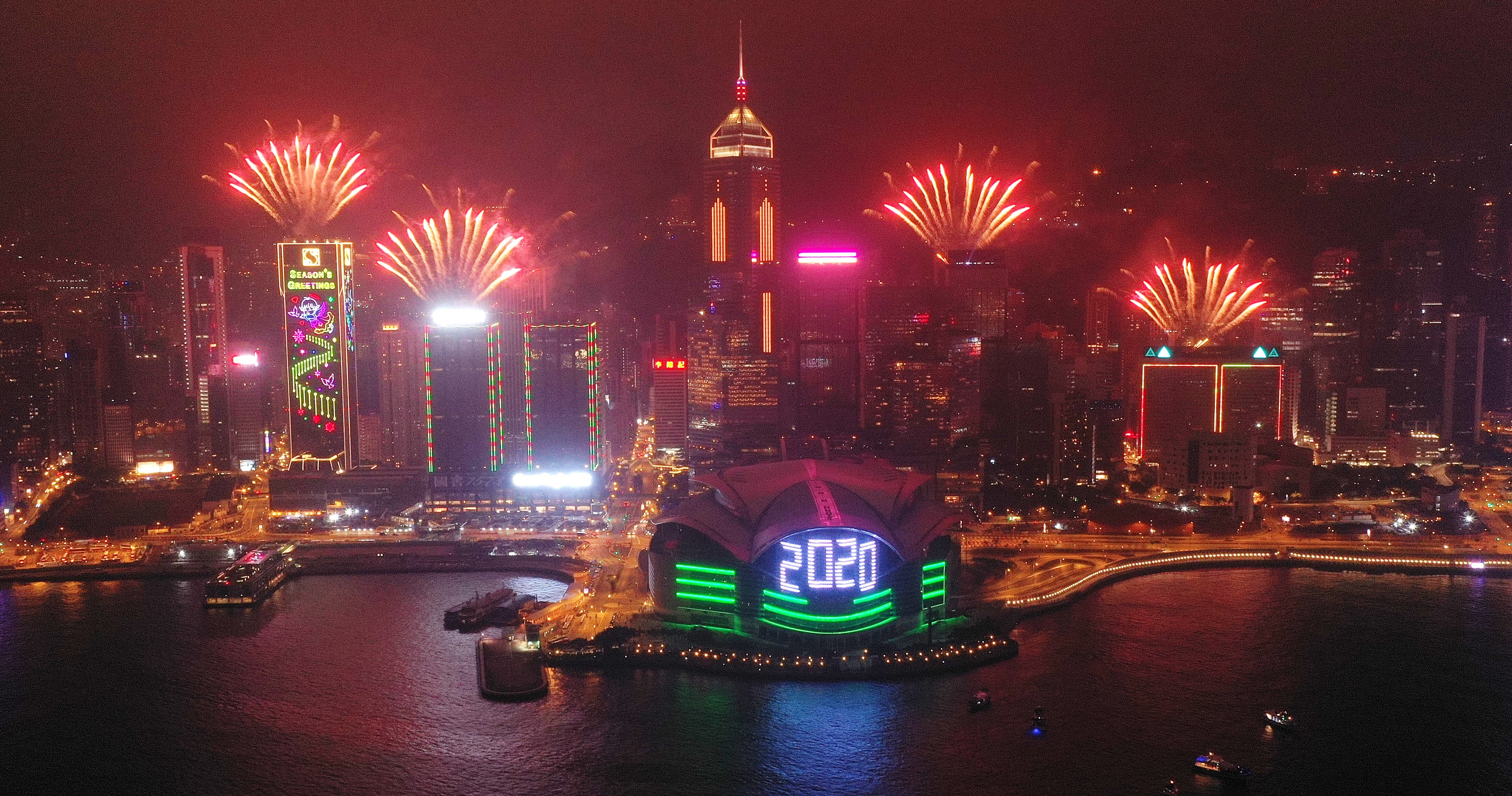 Hong Kong Chinese New Year Firework Performance
