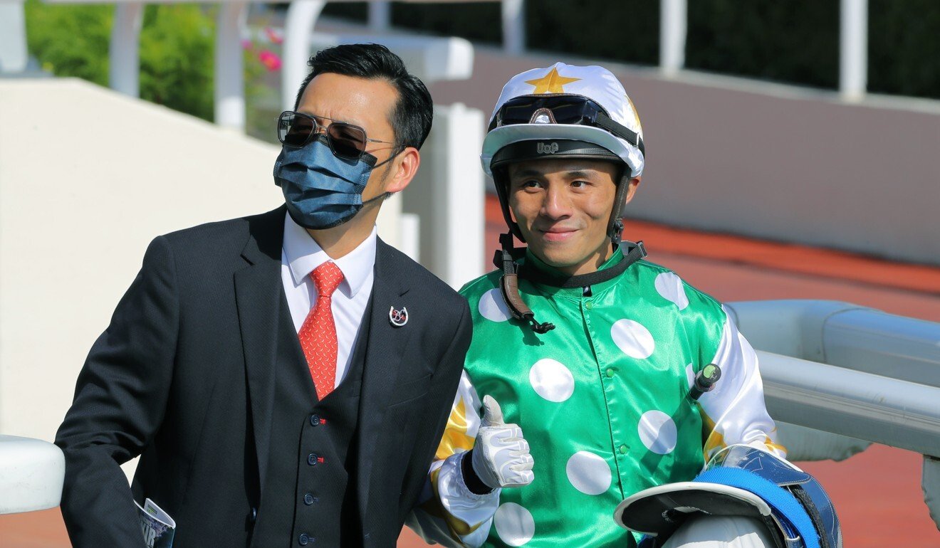 Trainer Frankie Lor and his apprentice Alfred Chan.