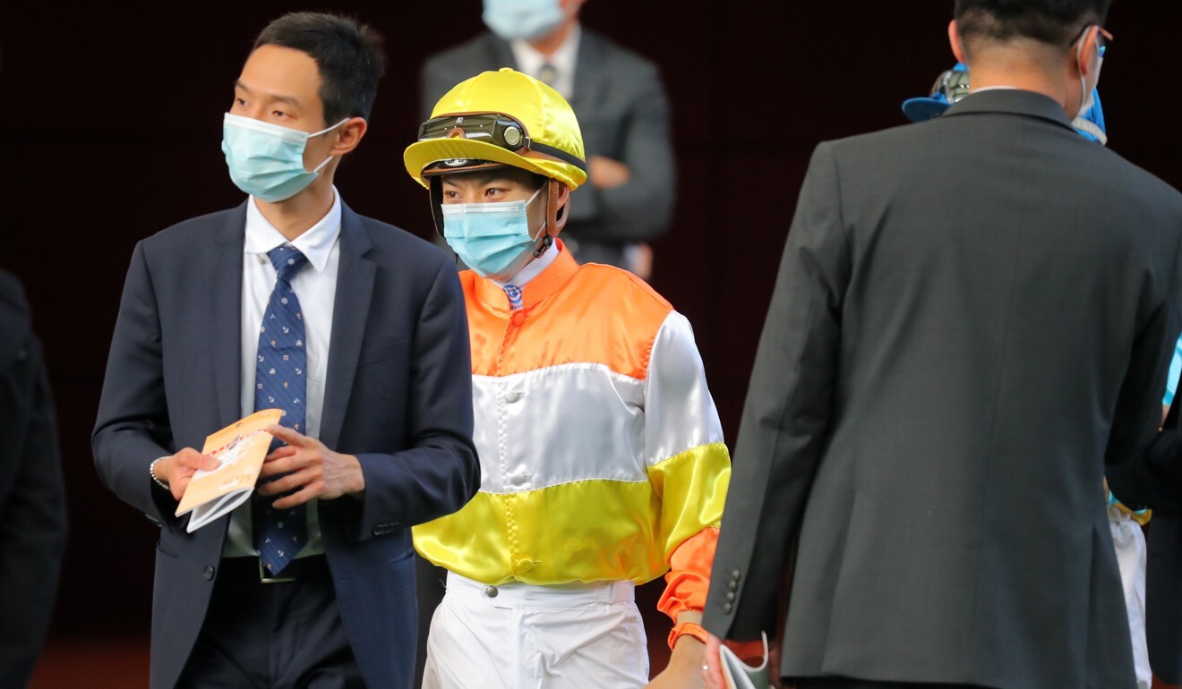 Matthew Chadwick prior to riding Lucky Fun at Sha Tin last week.