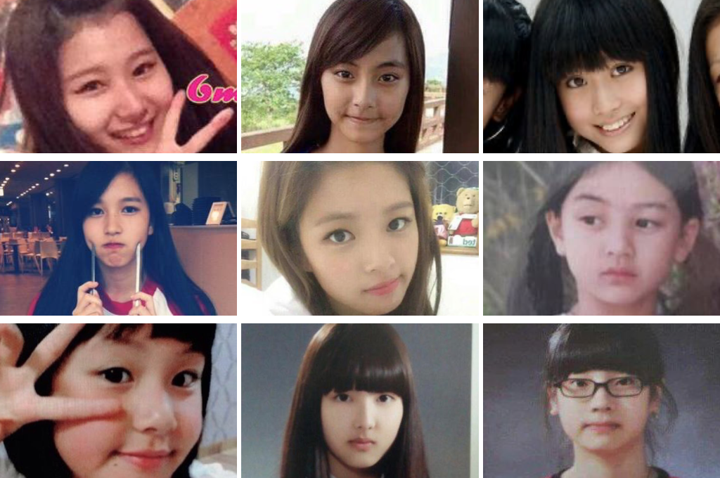 Twice members before the K-pop girl group’s debut. Photos: @idolspredebut; @FYTWICE; @FrenchNayeon @dahyunniepics/Twitter