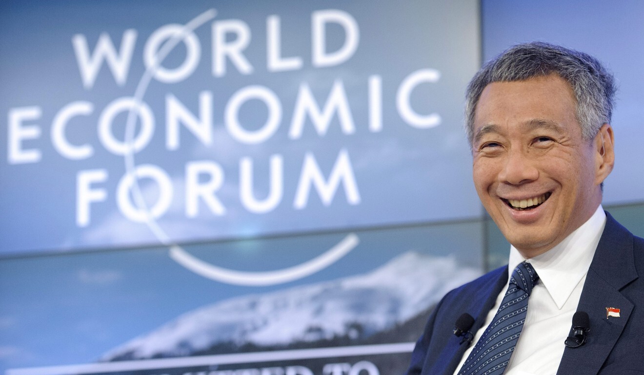 Singapore’s Prime Minister Lee Hsien Loong attends a past World Economic Forum in Davos, Switzerland. Photo: EPA