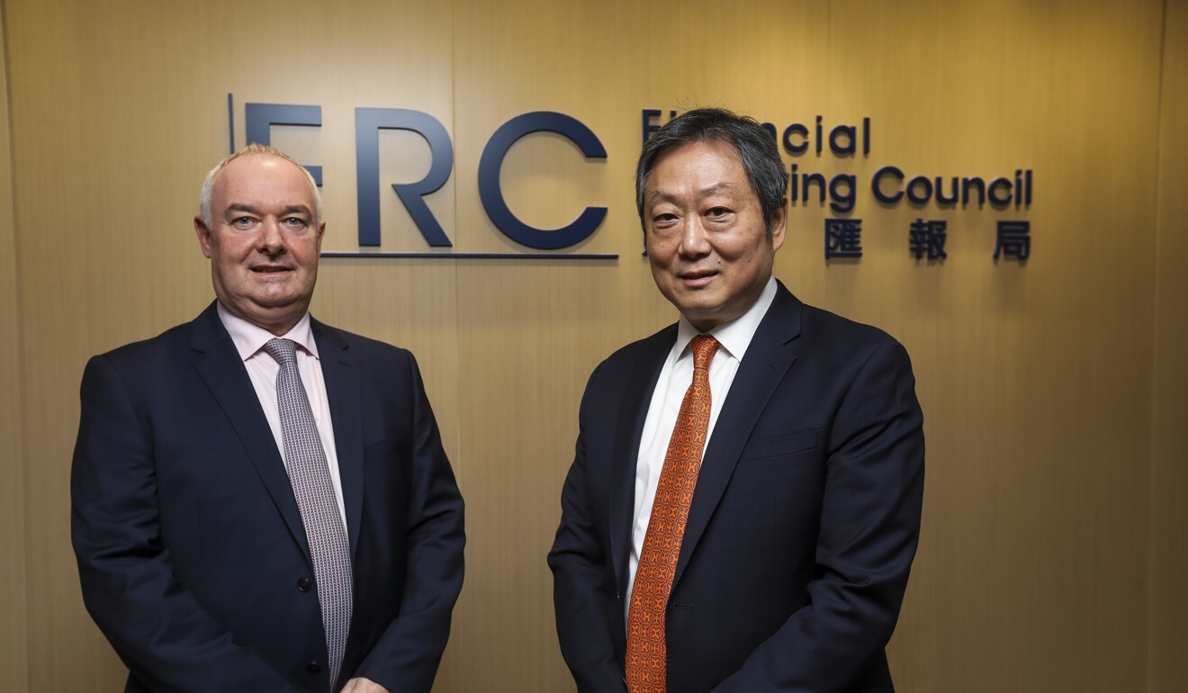 Marek Grabowski, the Financial Reporting Council’s chief executive, and Kelvin Wong, its chairman. Photo: K.Y. Cheng