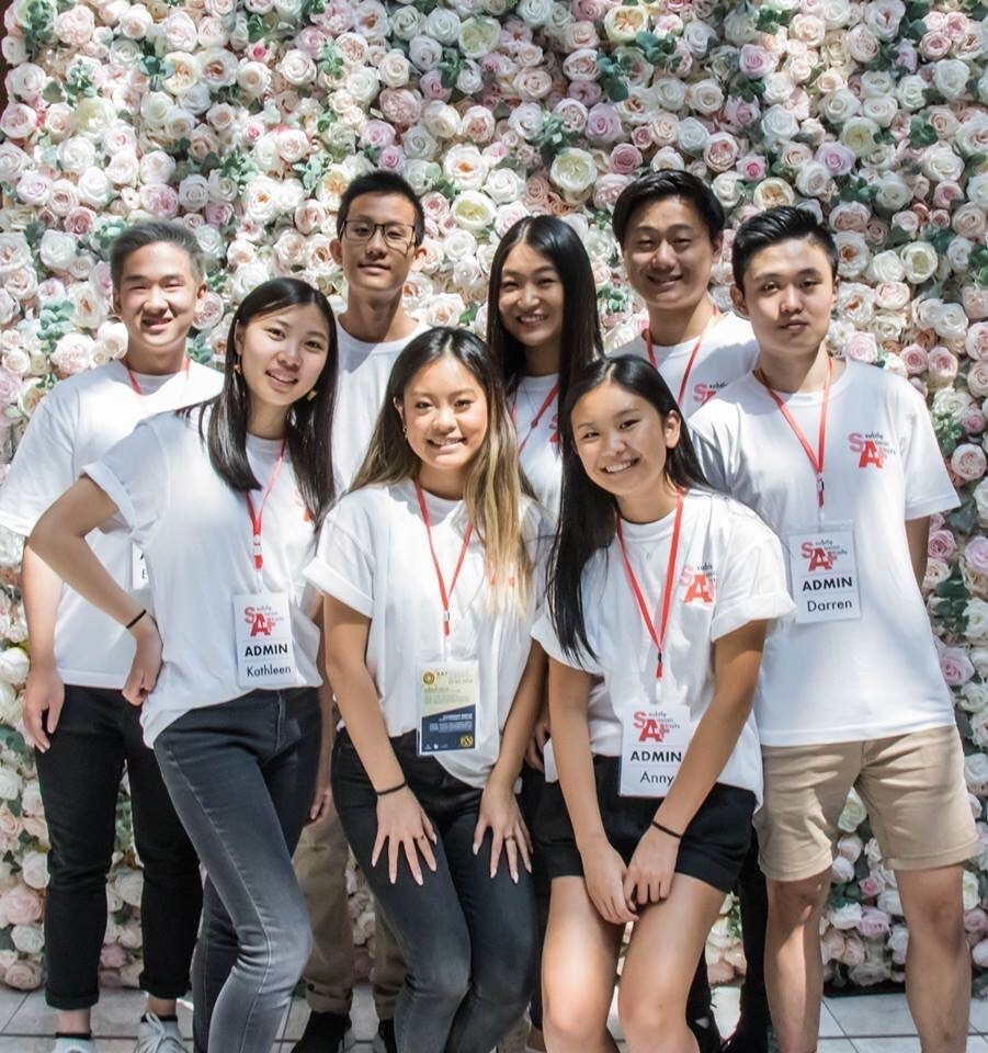 Subtle Asian Traits Facebook group founders (back row, from left) Eugene Soo, Tony Xie, Angela Kang, Kerry Kang, Darren Qiang, (front row, fro left) Kathleen Xiao, Lydia Jiang, and Anny Xie. They never expected it to become so successful, or take off as quickly as it did. Photo: courtesy of SAT