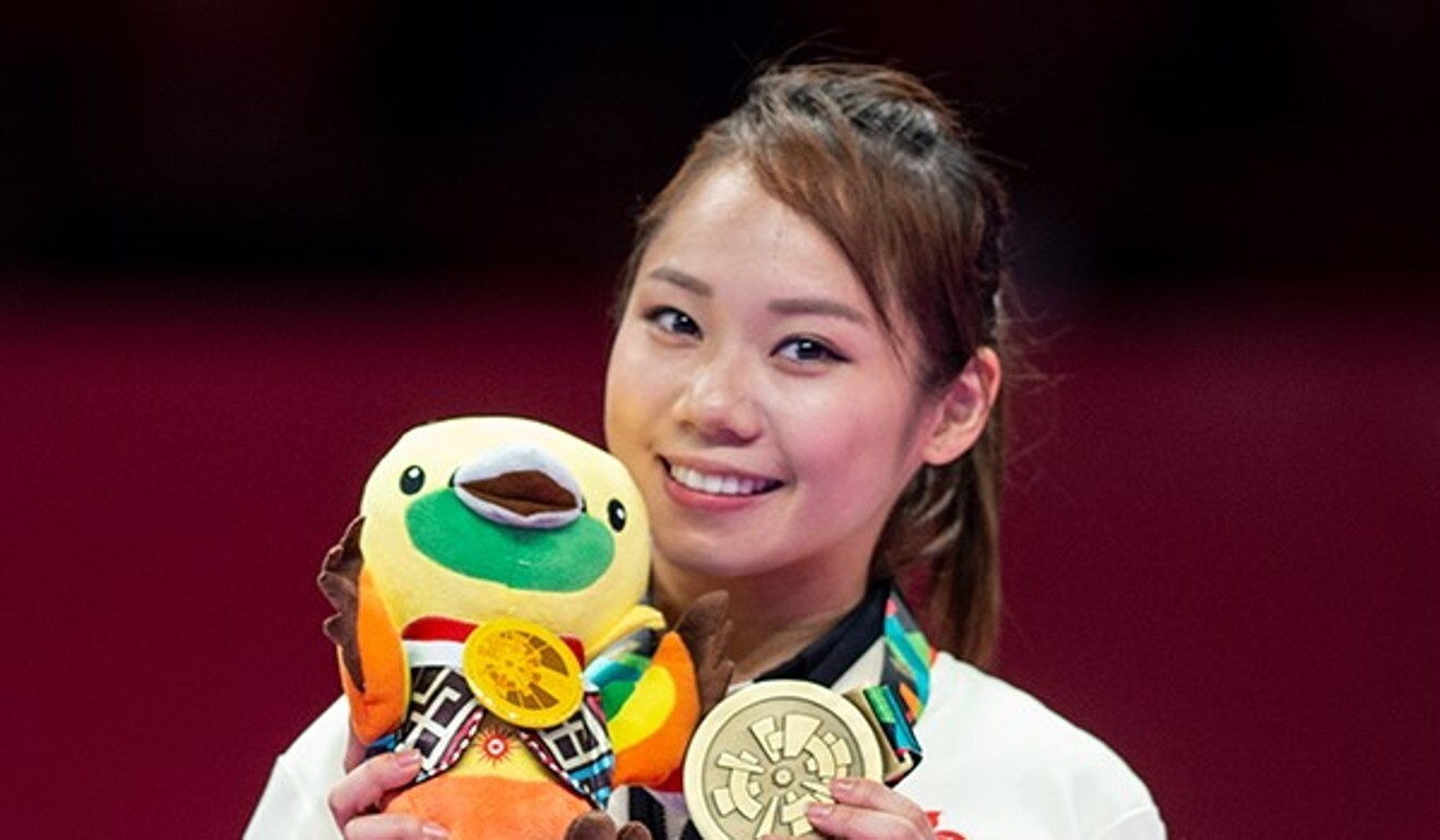 Grace Lau after her bronze medal at the 2018 Asian Games in Indonesia. Photo: Hong Kong Olympic Committee