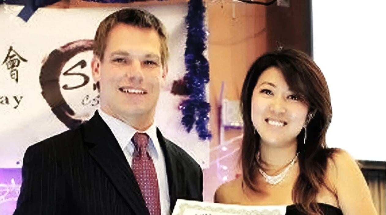 Eric Swalwell and the woman known as Christine Fang in 2012. Swalwell has been a member of the US House of Representatives since 2013. Photo: Facebook