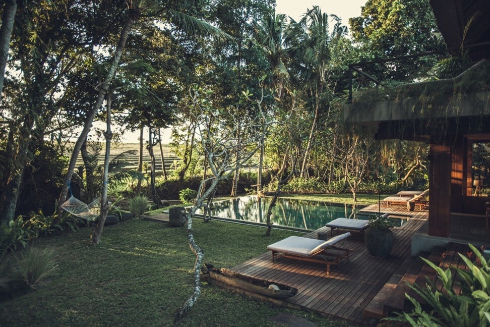 A luxury retreat on the banks of the Pancaran River, overlooking rice paddies in the village of Pererenan, for sale for US$2 million. Photo: luxuryestate.com