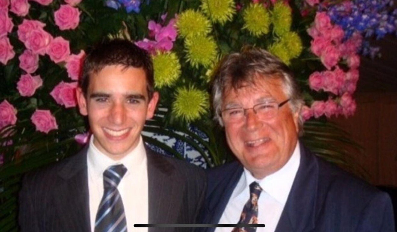 Jerome Reynier with his father Serge after the young trainer graduated from Godolphin’s Flying Start programme in 2008. Photo: Jerome Reynier