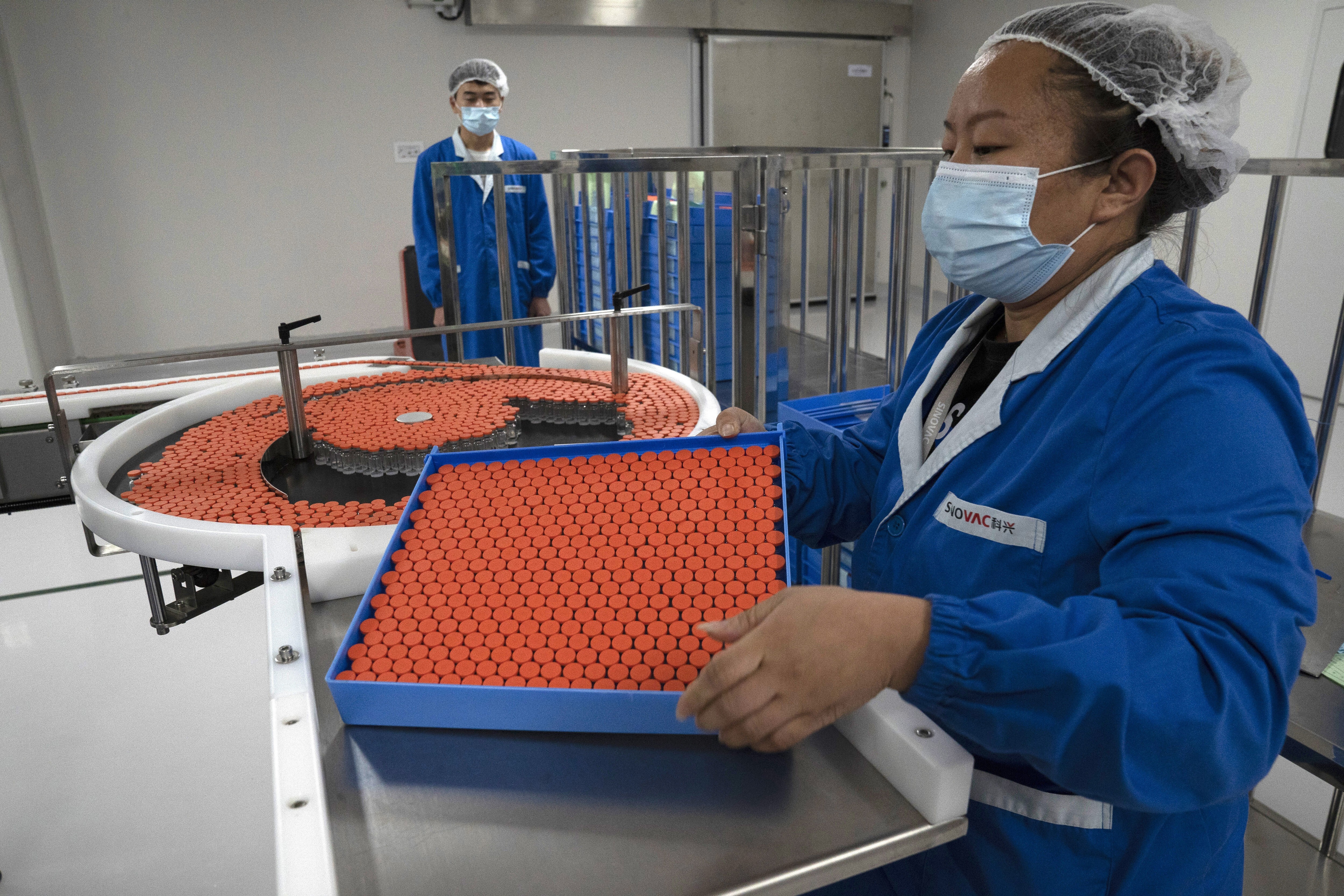 A Sinovac vaccine factory in Beijing. The company is among two providers that Hong Kong has tied up with for Covid-19 vaccines. The first million doses could be available as early as next month. Photo: AP
