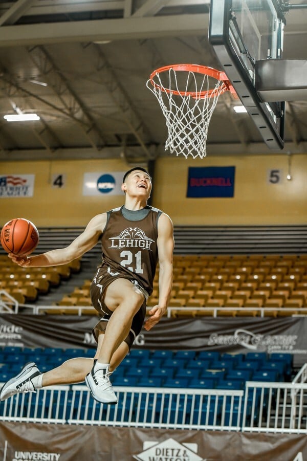 Chinese-Canadian basketball player Ben Li in training with NCAA division 1 team Lehigh in Pennsylvania, US ahead of the postponed college season. Photo: Hannahhally Photography