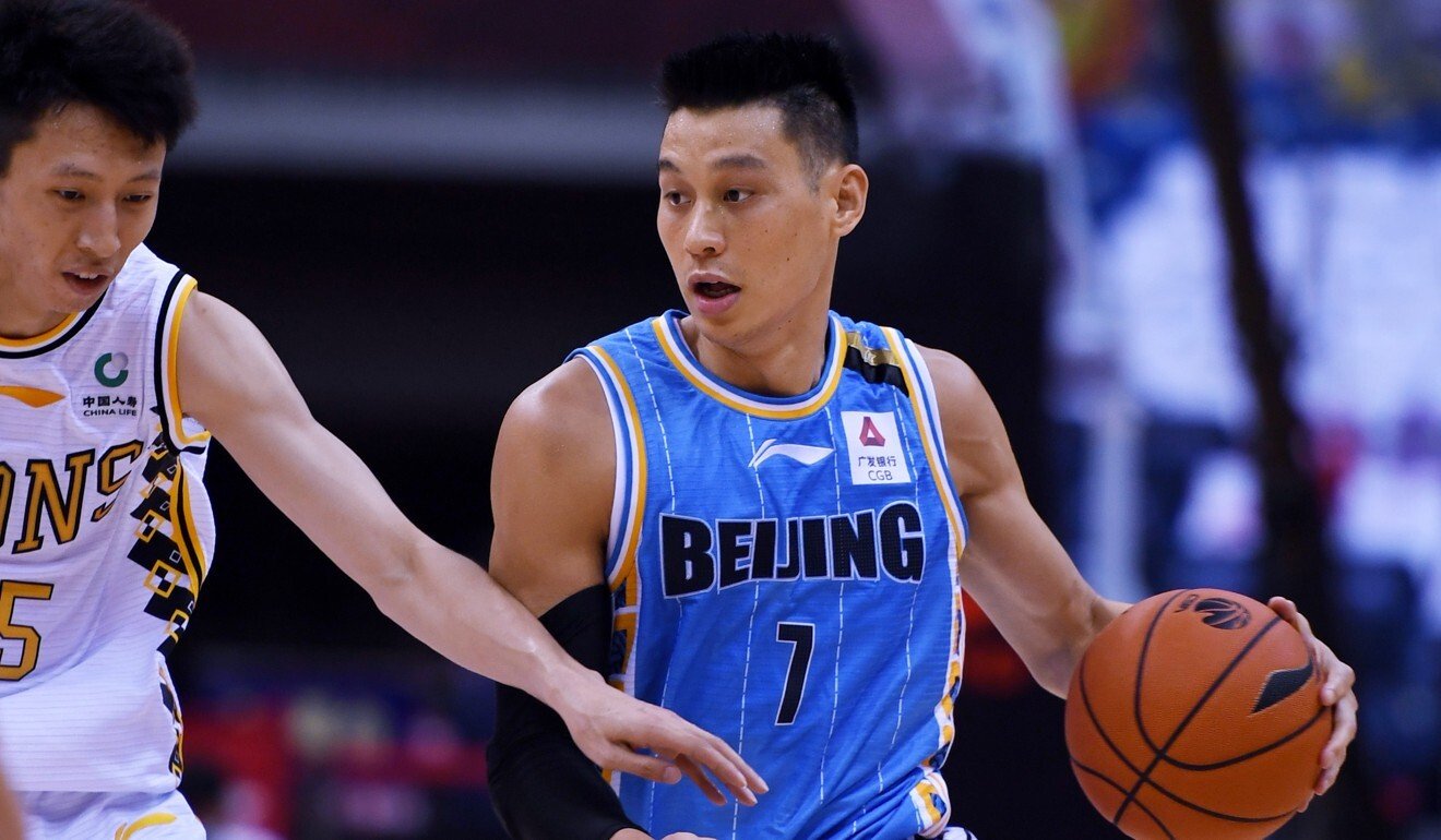 Former Beijing Ducks player Jeremy Lin with the ball during a match against Zhejiang Lions in the Chinese Basketball Association in June. Photo: Xinhua