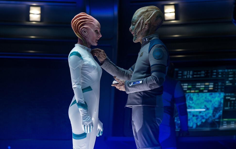 Bezos (right) in Star Trek Beyond. Photo: courtesy of Paramount Pictures