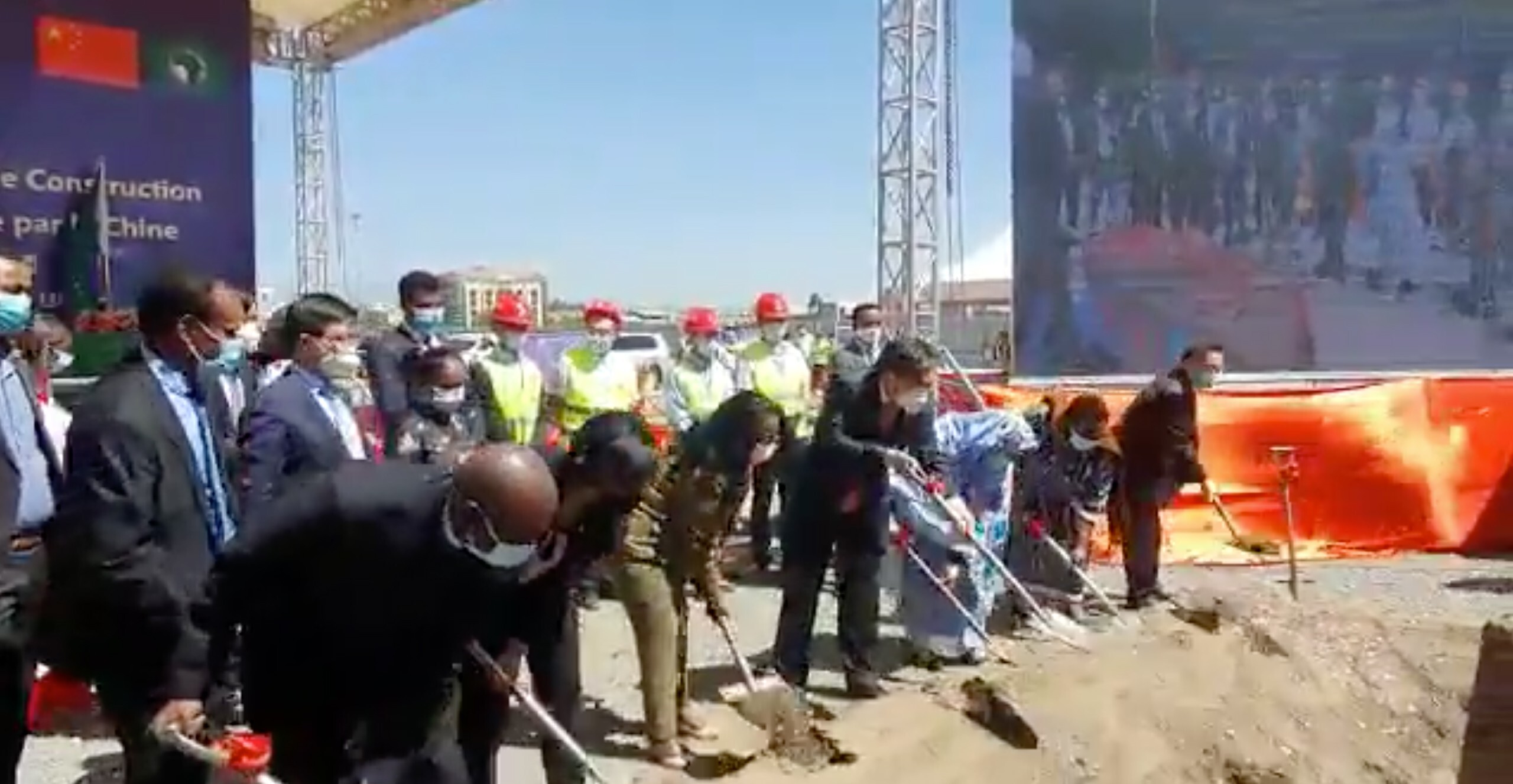 China has broken ground for the new US$80 million Africa CDC headquarters but the US is unimpressed with Beijing’s largesse. Photo: Twitter