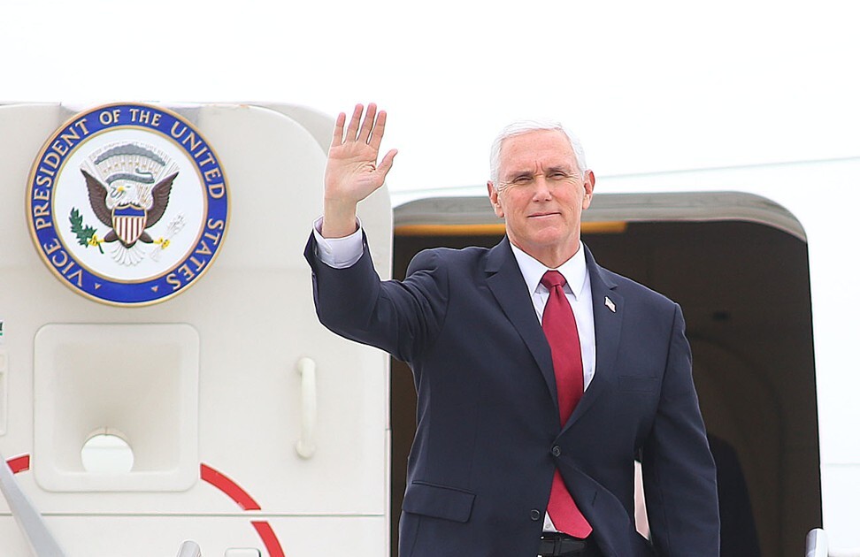 Air Force Two and Vice-President Mike Pence. Photo: @TimBathKT/Twitter