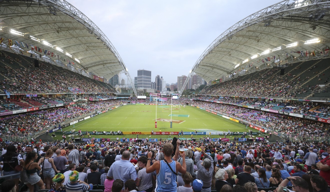 A view from the South Stand during the Sevens at Hong Kong Stadium. Photo: Winson Wong