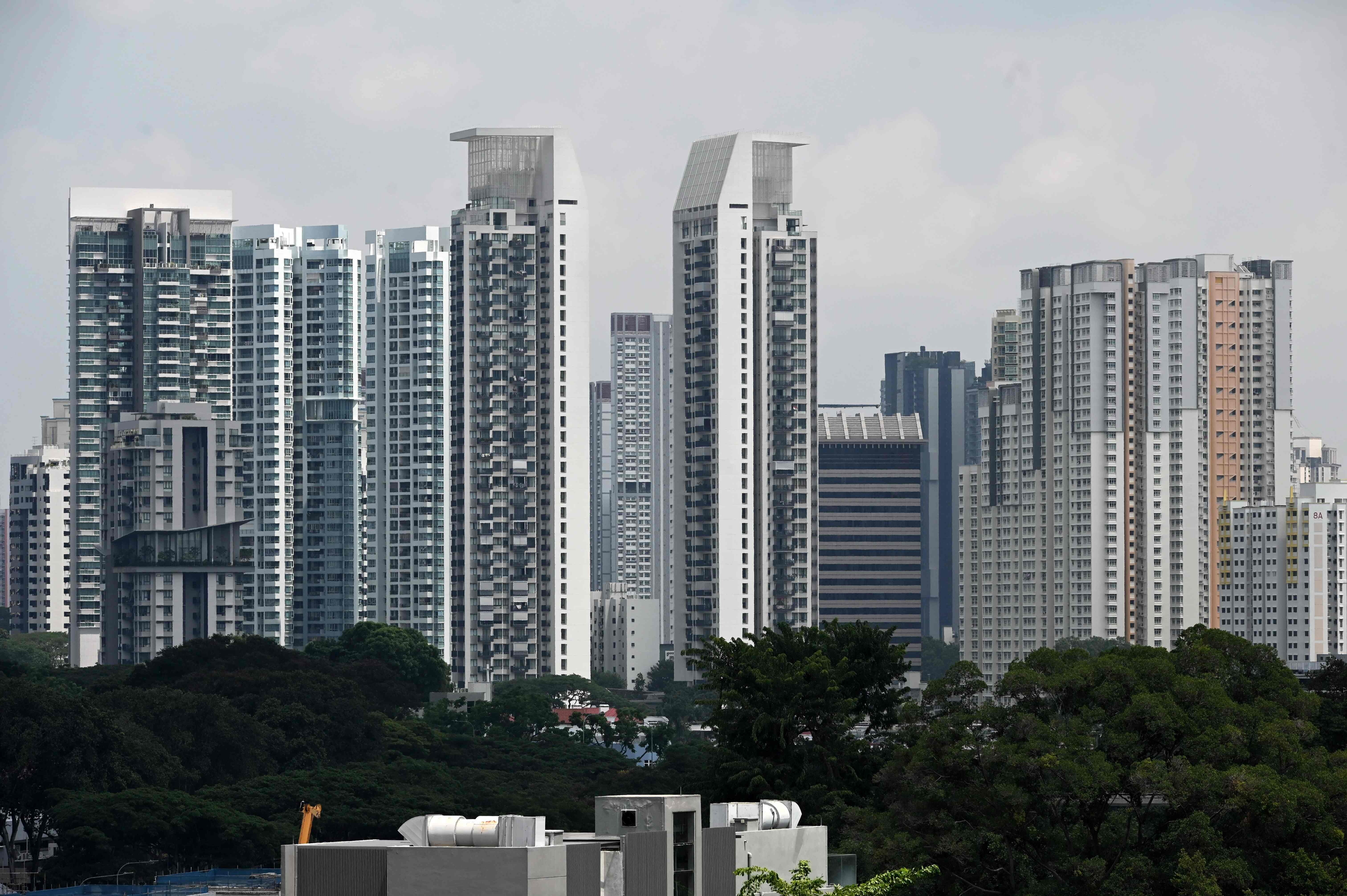 High-rise apartment buildings in Singapore. Photo: AFP