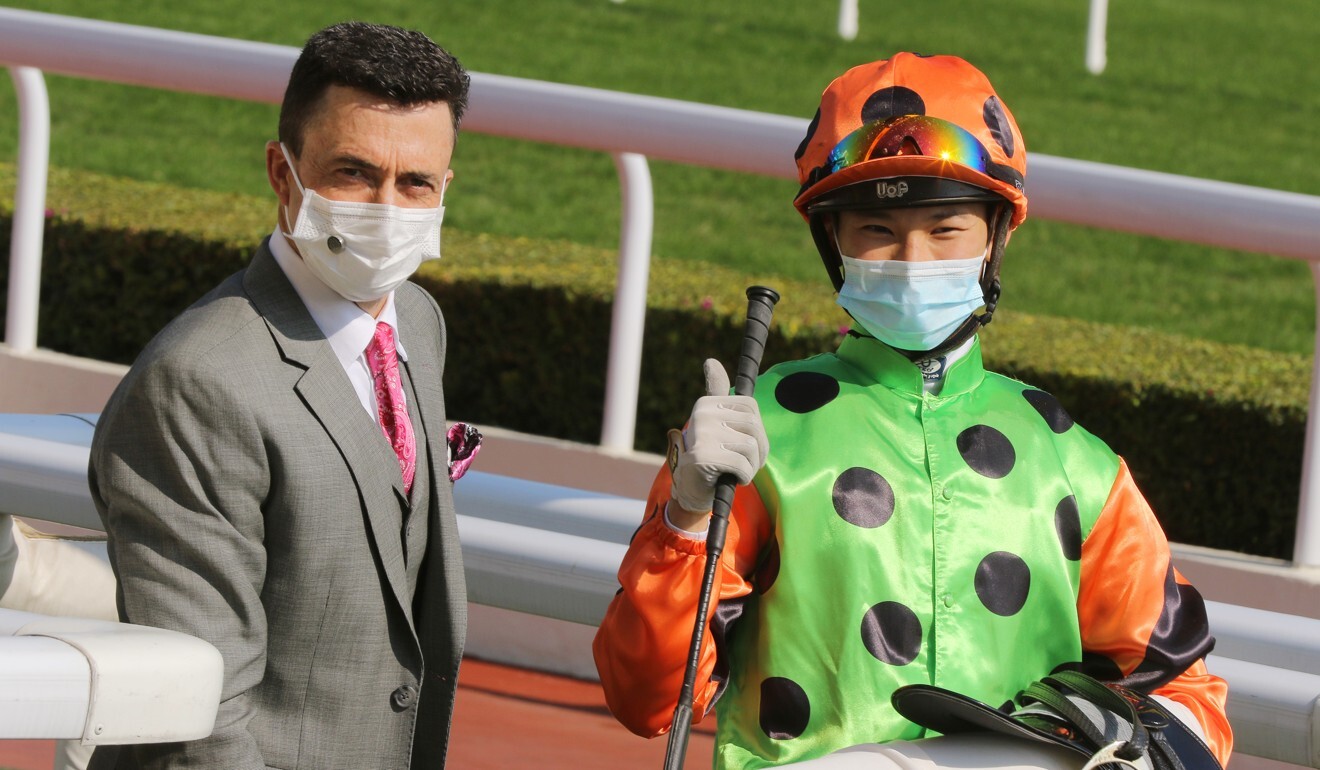 Douglas Whyte and Jerry Chau enjoy Carroll Street’s win.