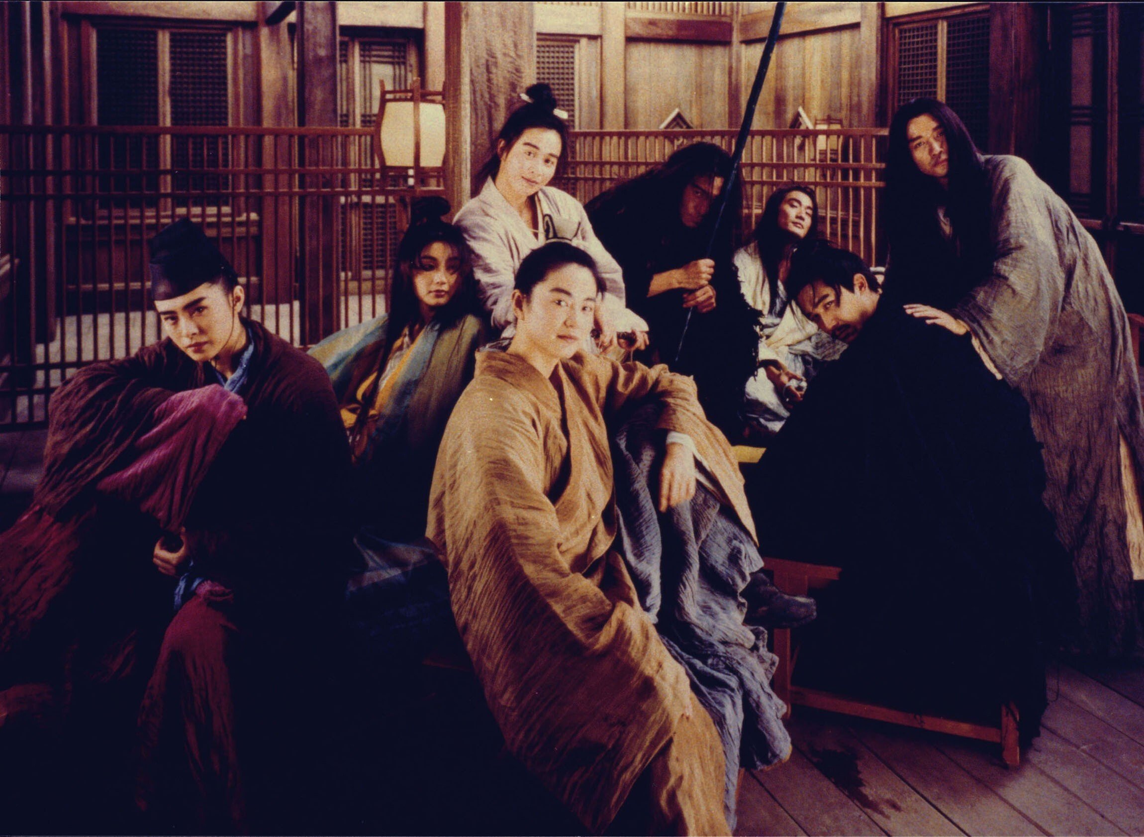 Brigitte Lin Ching-hsia (front) is among the all-star cast of Wong Kar-wai‘s martial arts film Ashes of Time (1994), based on Louis Cha’s novel The Legend of the Condor Shooting Heroes. Photo: Newport Entertainment