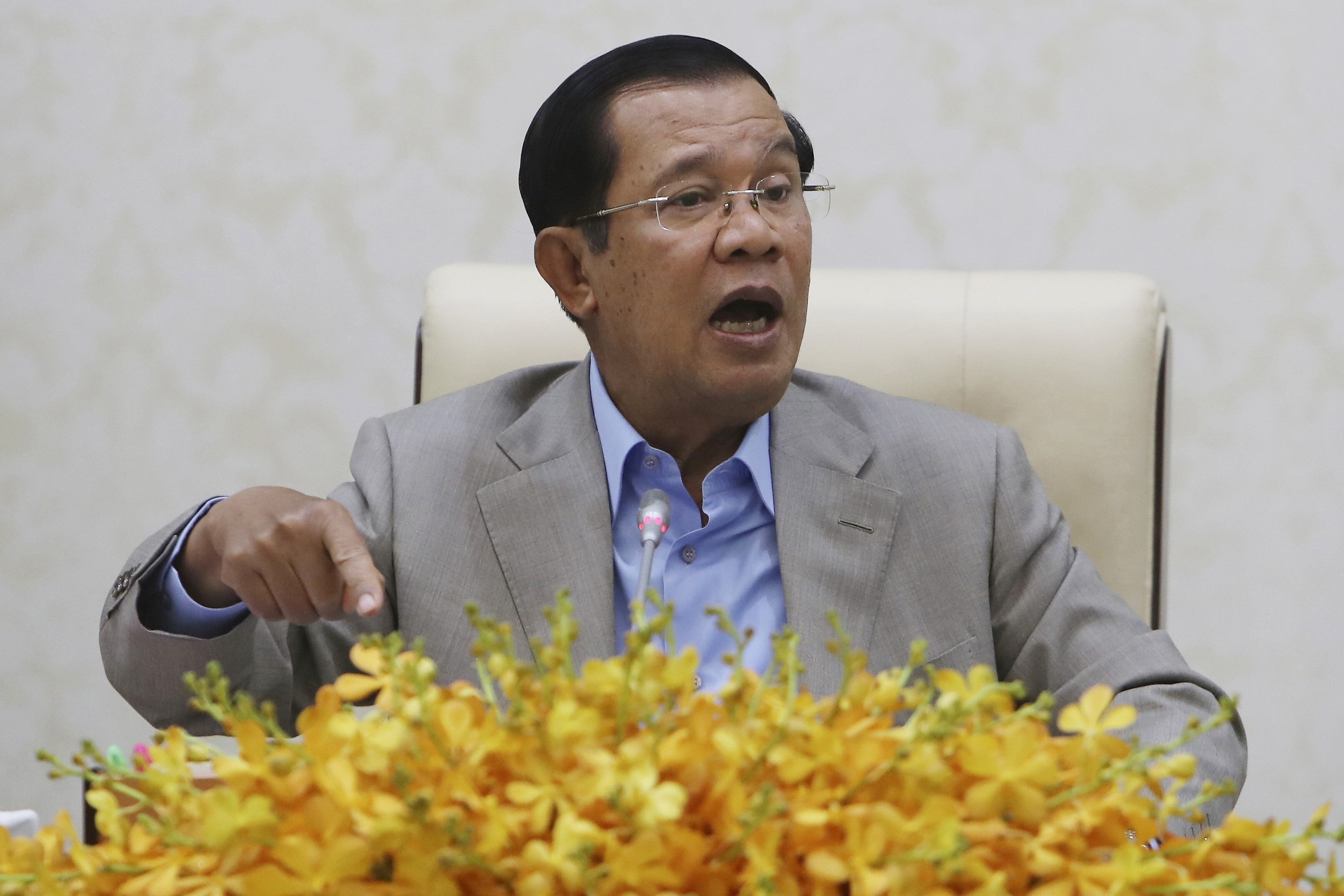 Cambodia's Prime Minister Hun Sen says his country will only take coronavirus vaccines approved by the World Health Organization. Photo: AP