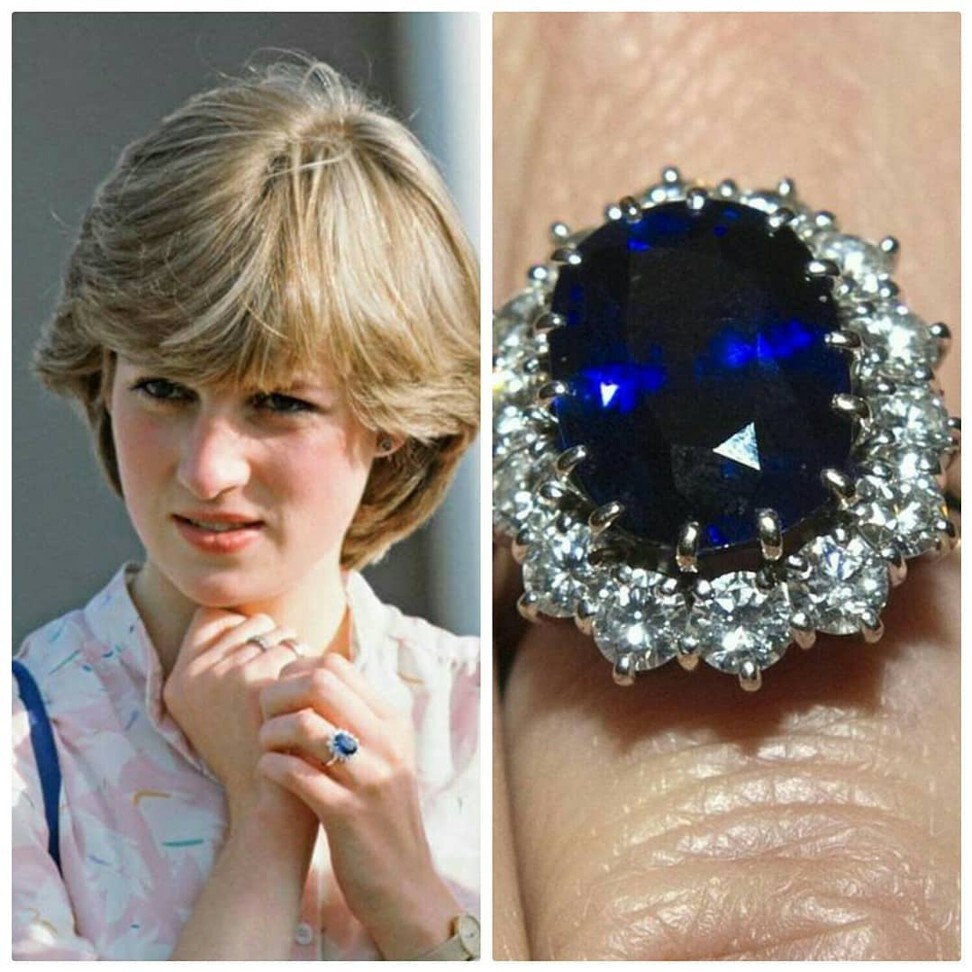 Princess Diana and her sapphire engagement ring. Photo: Instagram/dianaforeverremembered
