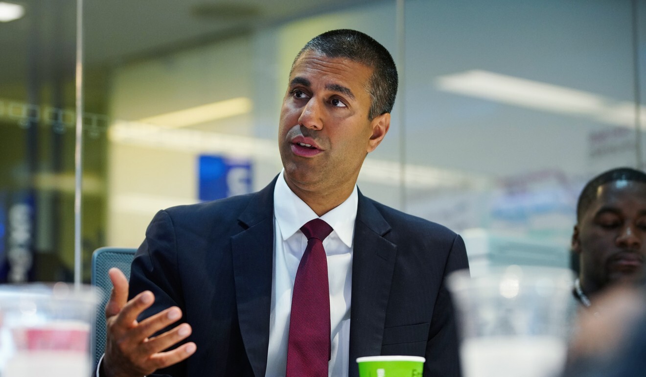 Federal Communications Commission Chairman Ajit Pai, shown in 2019, said the funding “will strengthen both network security and our national security”. Photo: Bloomberg