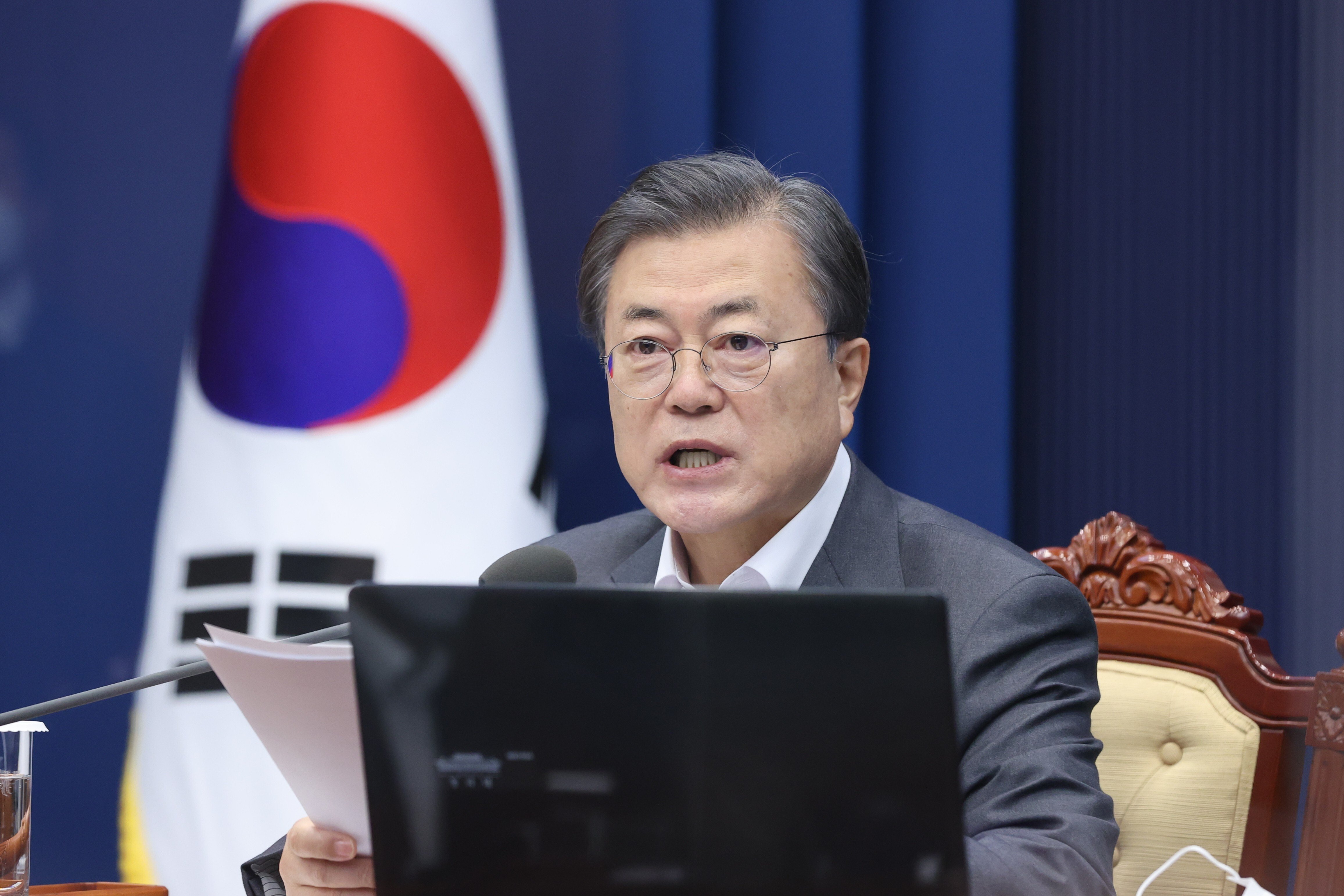 South Korean President Moon Jae-in. Photo: YNA/dpa