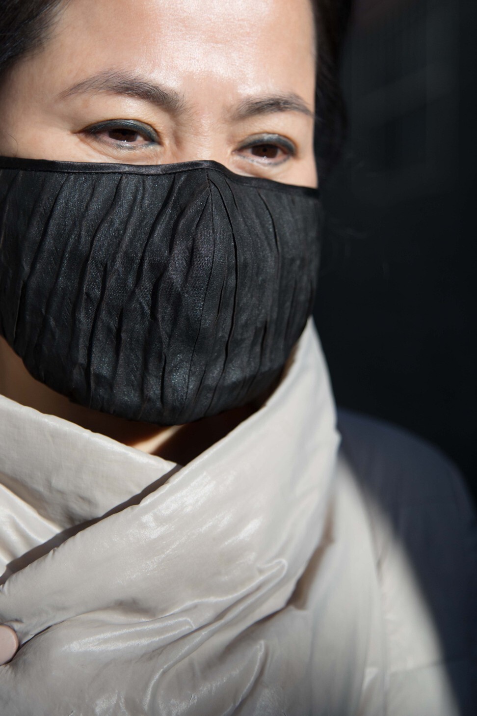 The tea silk reusable mask by Beijing-based German designer Kathrin von Rechenberg.