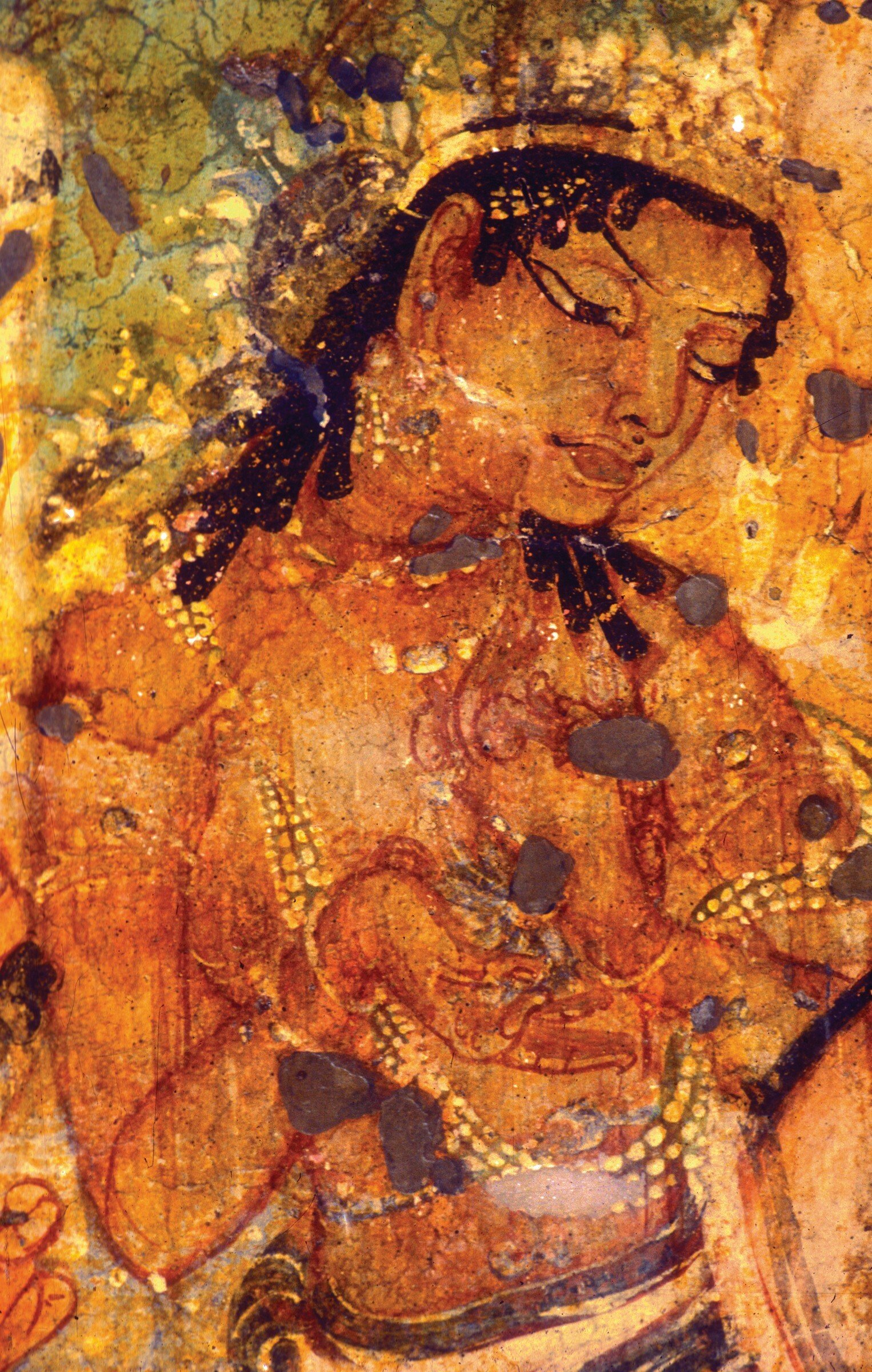 The original detail shot of the Ajanta painting of King Mahajanaka. Photo: Benoy Behl