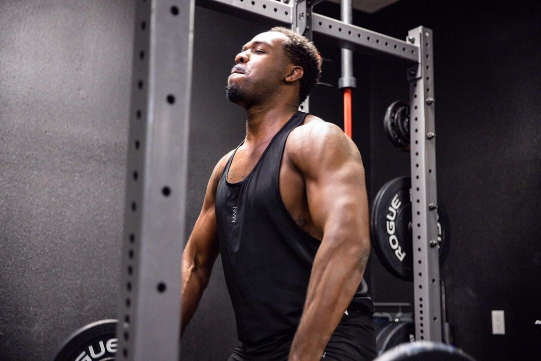 Jon Jones works out at the Jackson Wink MMA gym in Albuquerque. Photo: Instagram