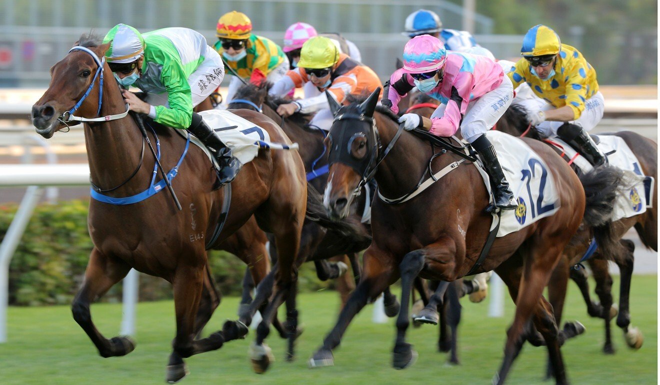 Christophe Soumillon guides Royal Bomb to victory at Sha Tin on Friday.