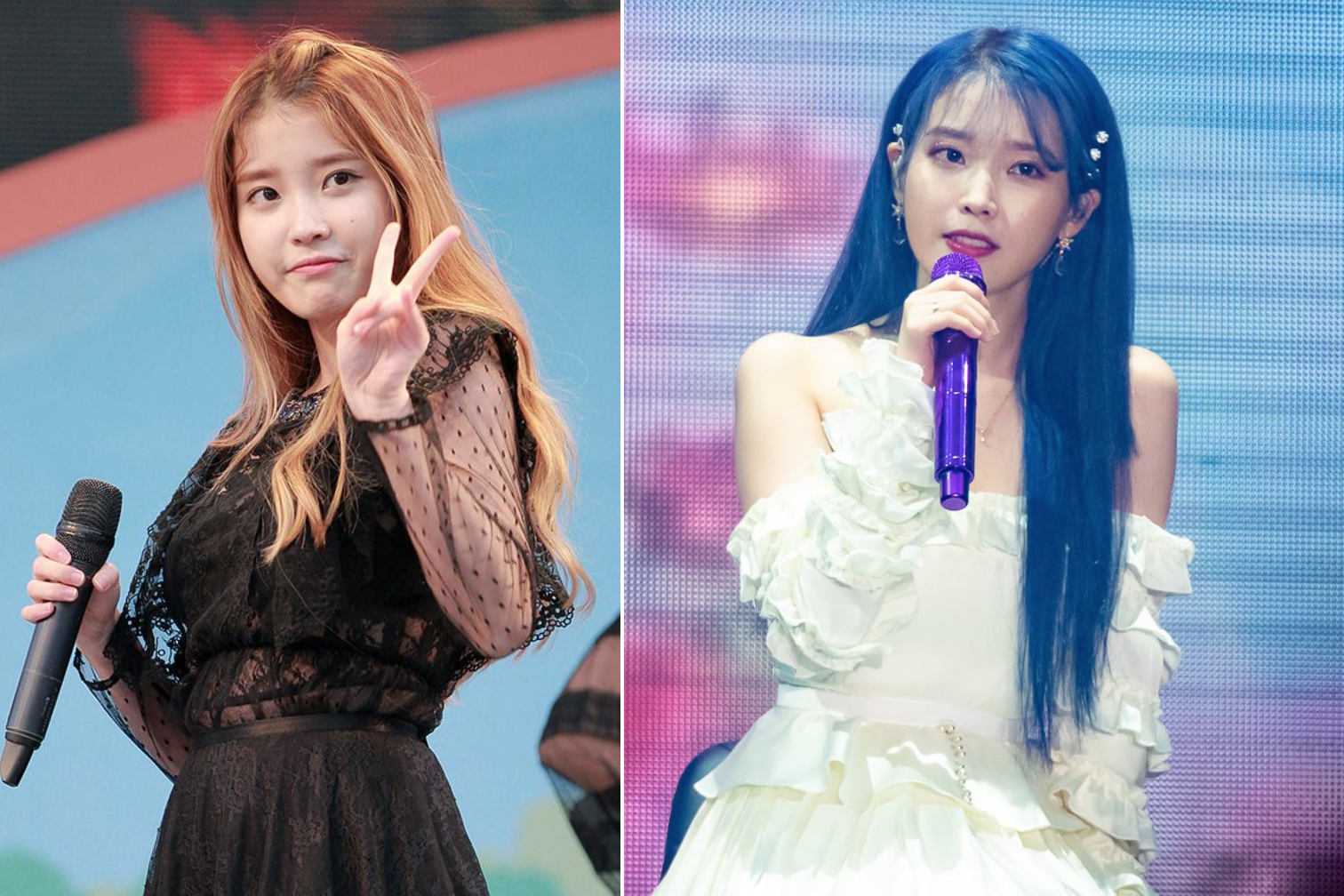 While fans love IU for who she is, the star admitted she was often more concerned with how much weight they thought she might have put on. Photos: @IU_Cherry; @MINYA_IU/Twitter
