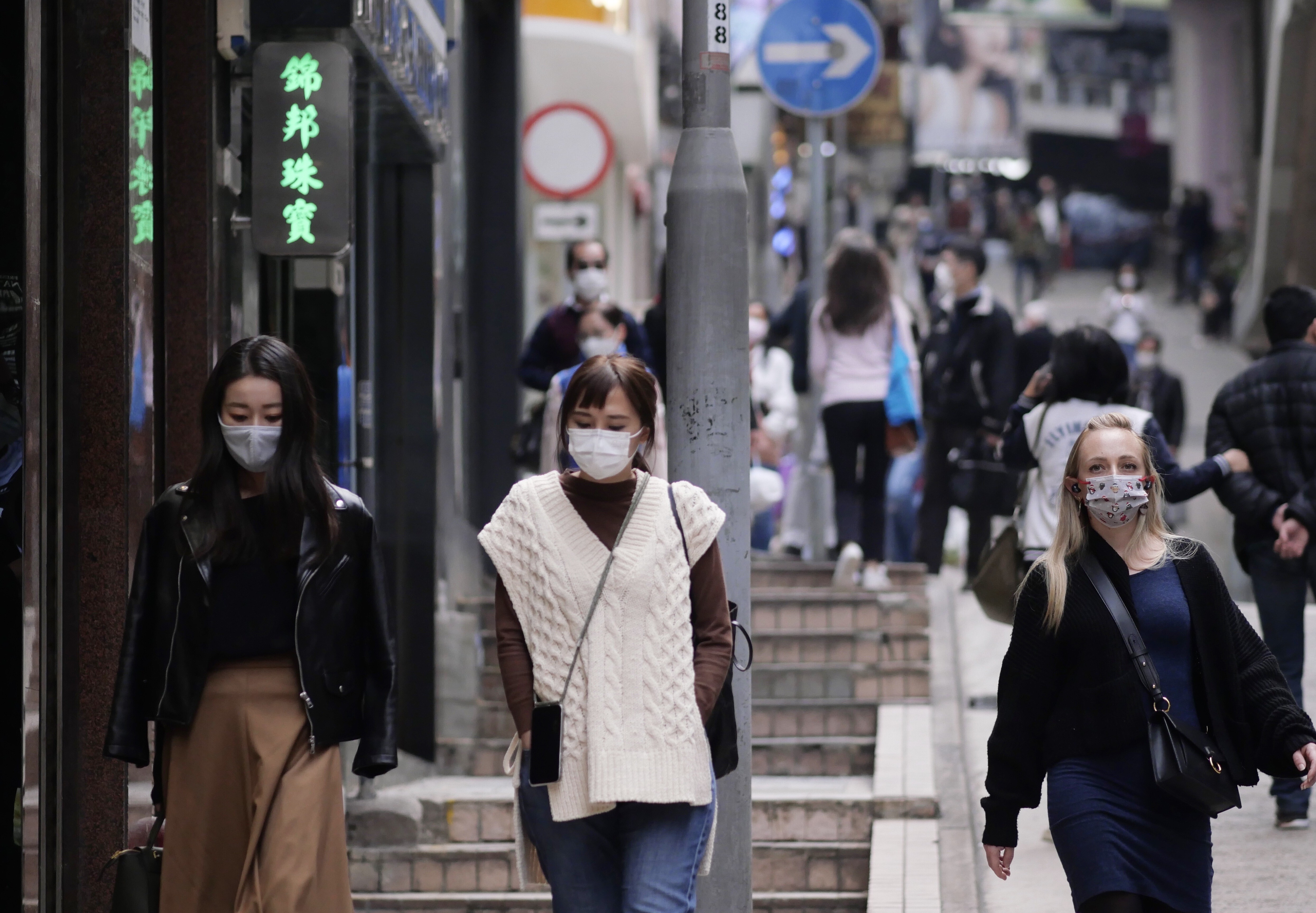 Hong Kong has seen a downward trend in Covid-19 infections, but strict control measures are still in place. Photo: Xinhua