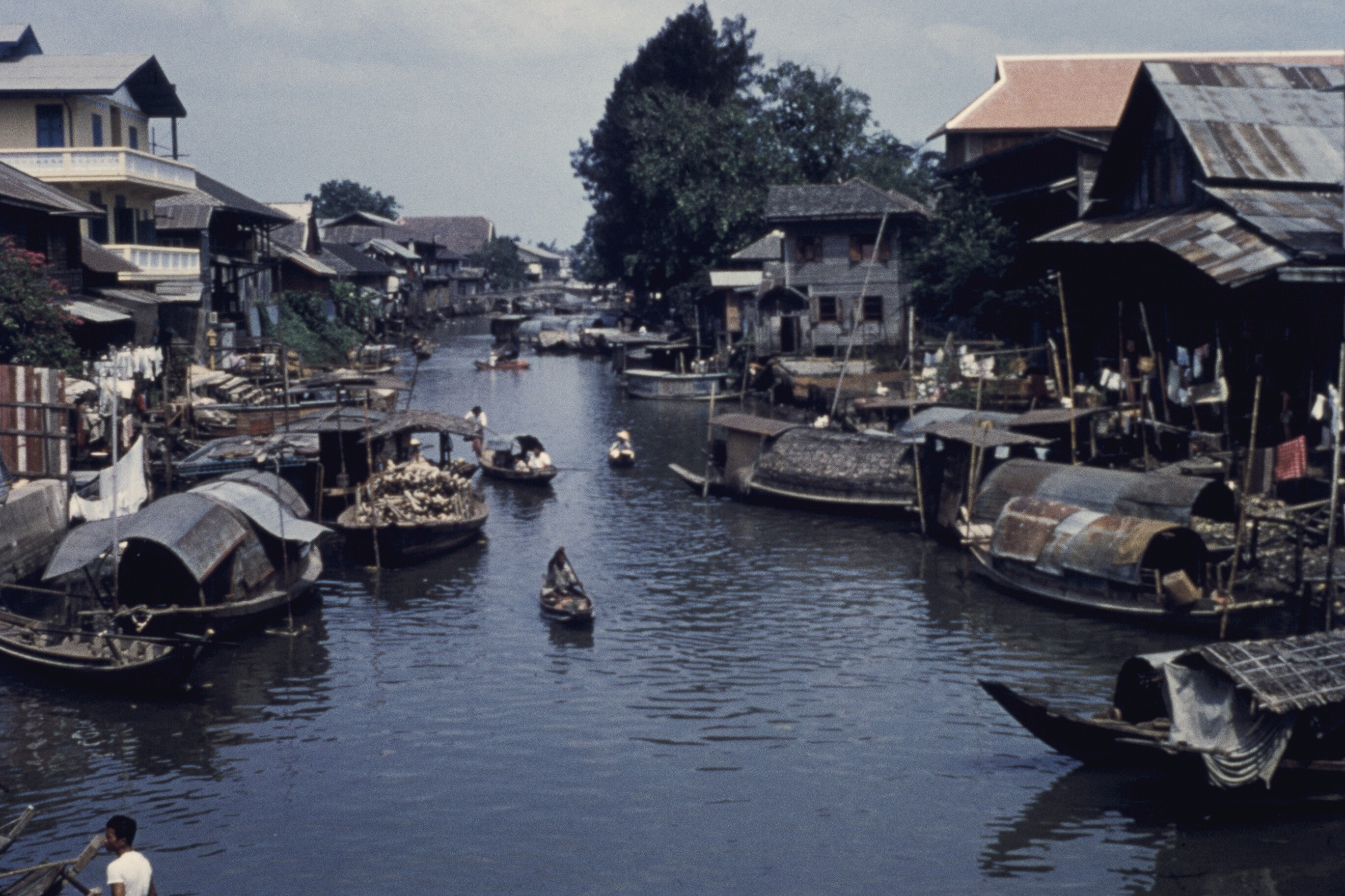 Boats on the canal in Bangkok, circa 1965. Long-term expats recall a time when the Thai capital was a low-cost paradise. Photo: Getty Images