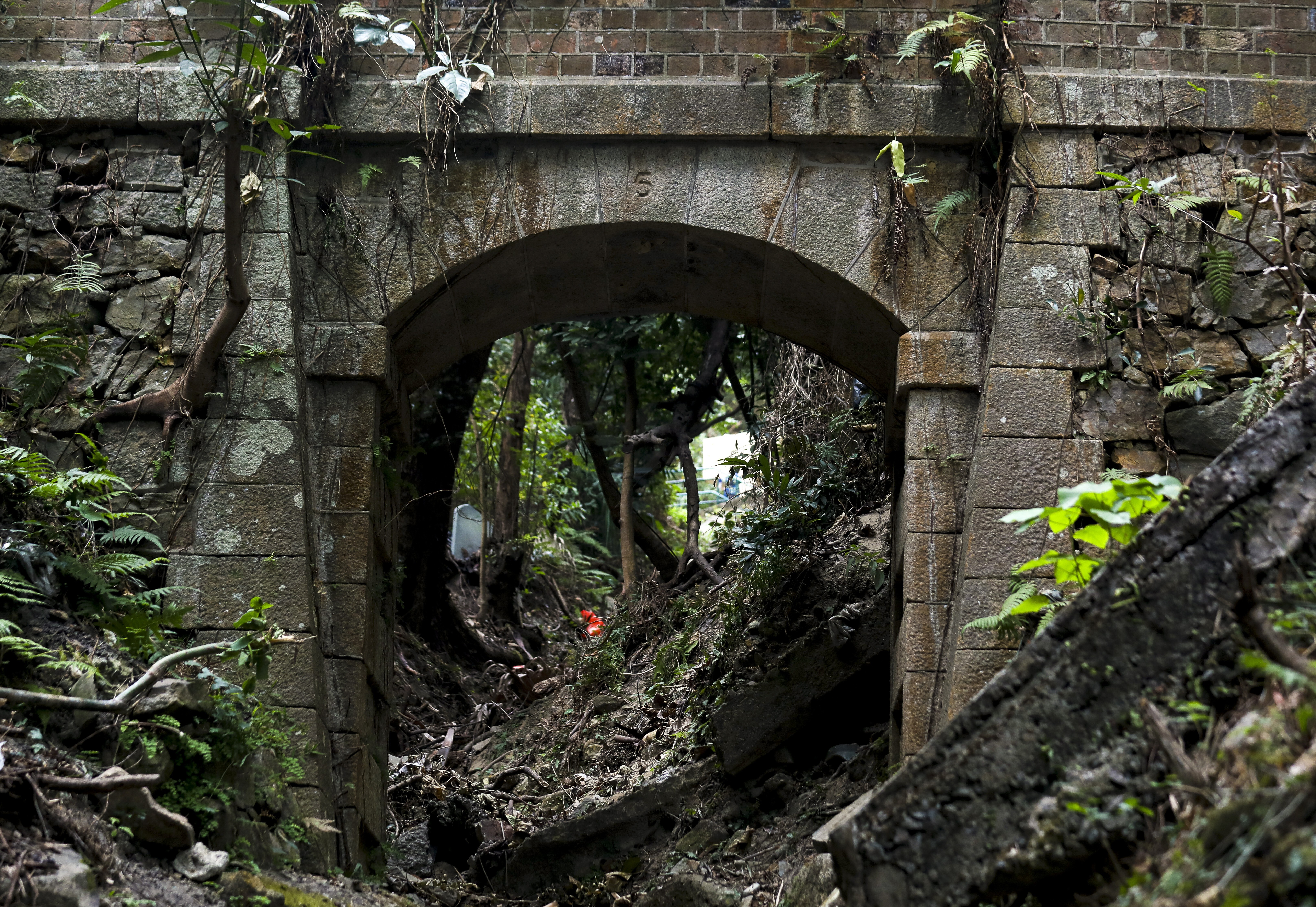 A section, marked No 5, of the Pok Fu Lam Conduit. Photo: Xiaomei Chen