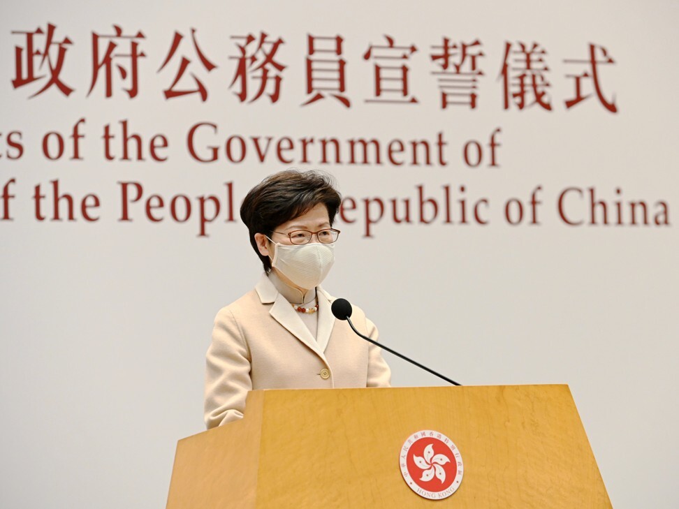 Chief Executive Lam says demand for 301,000 public housing over the next decade can be met.