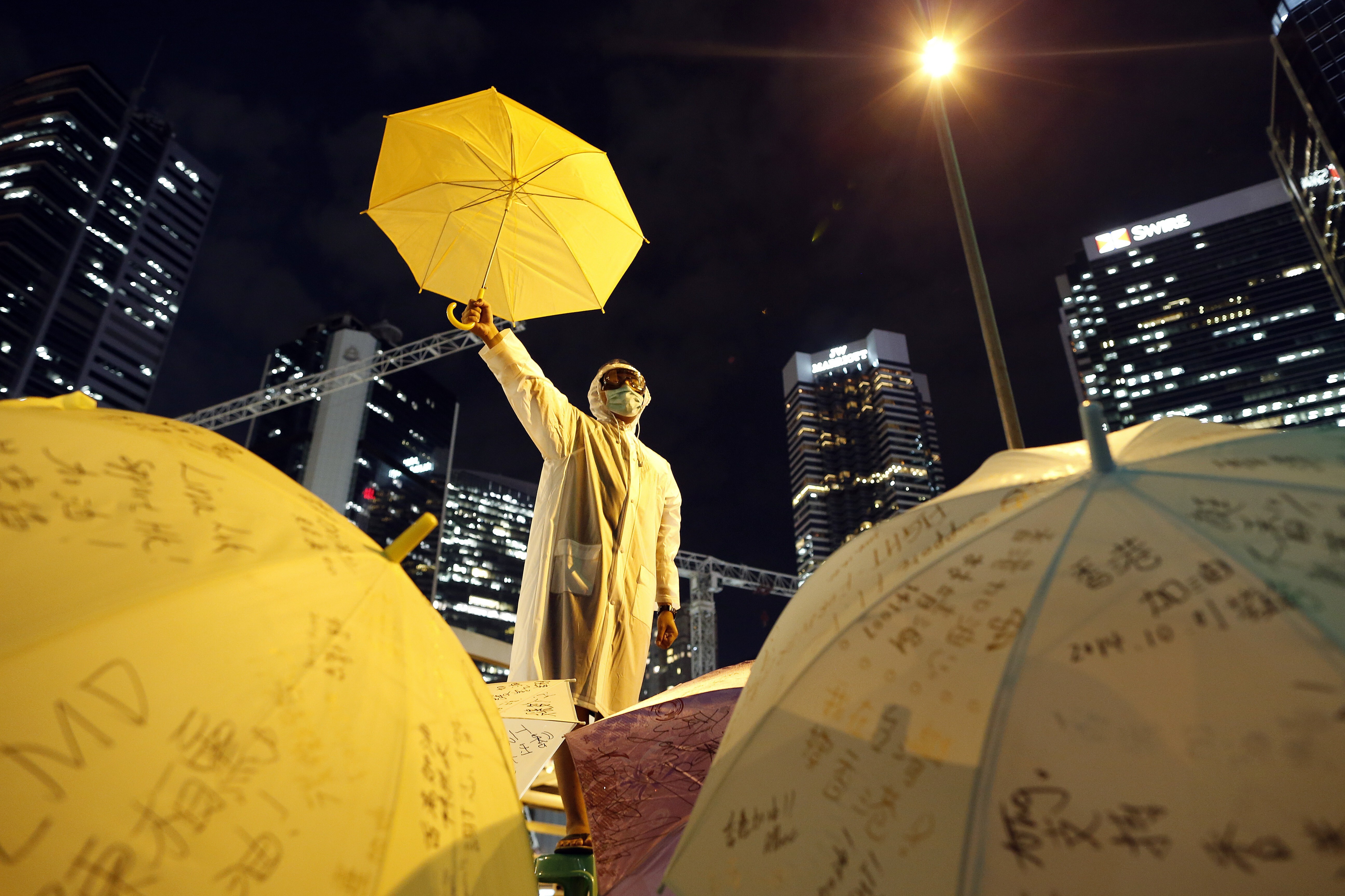 Yellow has become the colour of the anti-government protest movement in Hong Kong.