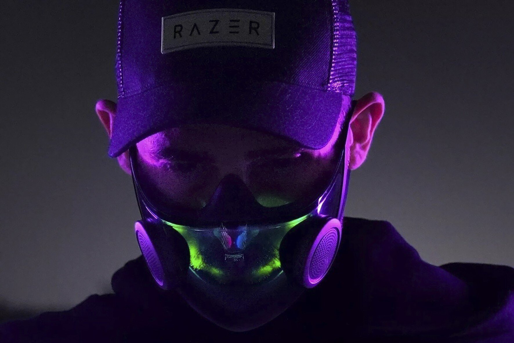 The Razer Project Brooklyn smart mask has N95 medical-grade respirator protection. It also has two “smart pods” used as ventilation and filtration systems that filter out at least 95 per cent of airborne particles. Photo: Razer
