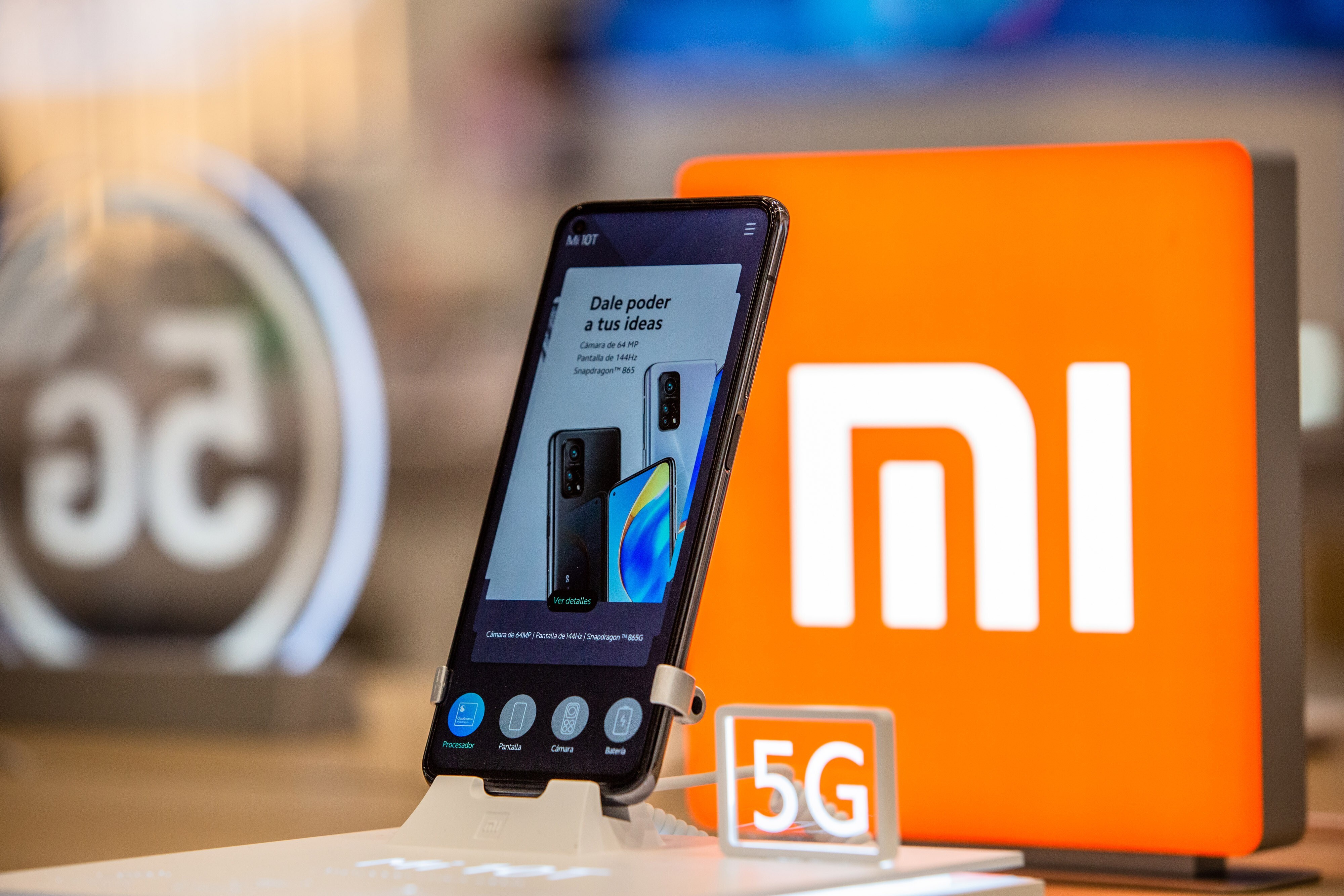 A Xiaomi smartphone on display in Barcelona, Spain. Photo: Bloomberg