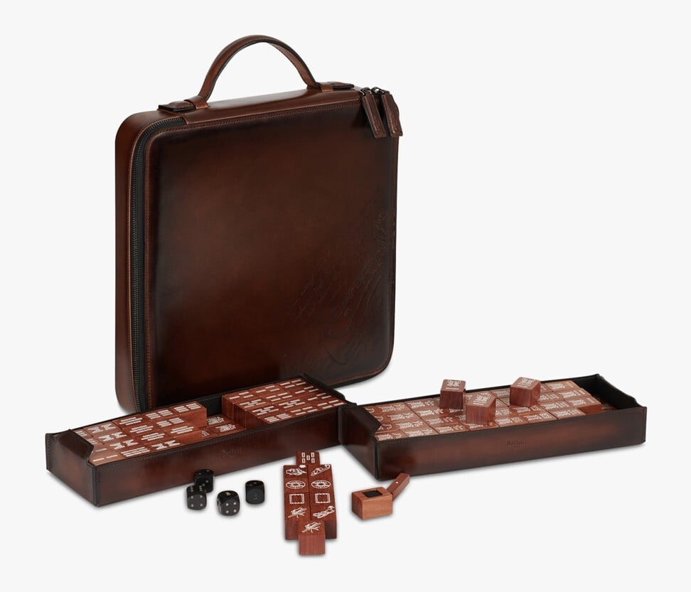 Decorative Mahjong set with Web in beige and ebony Supreme