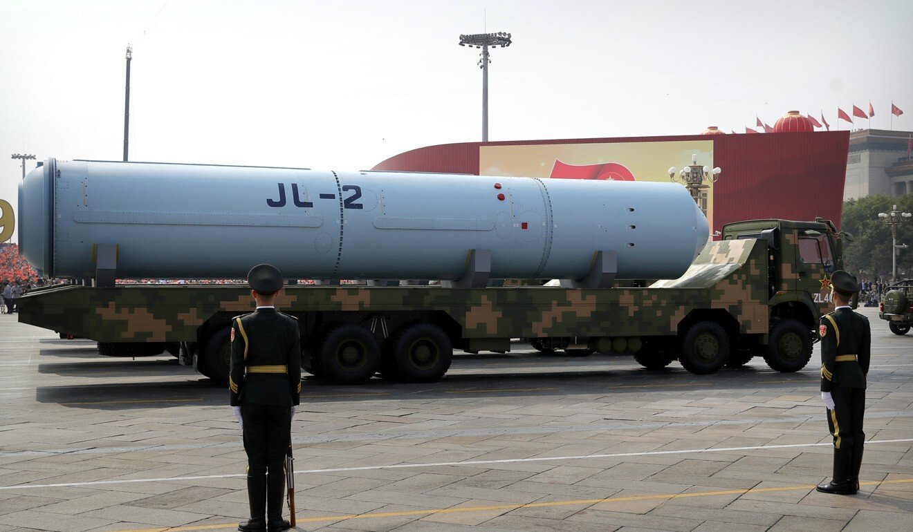 The JL-2 submarine-launched missiles can hit targets up to 7,200km away. Photo: AP