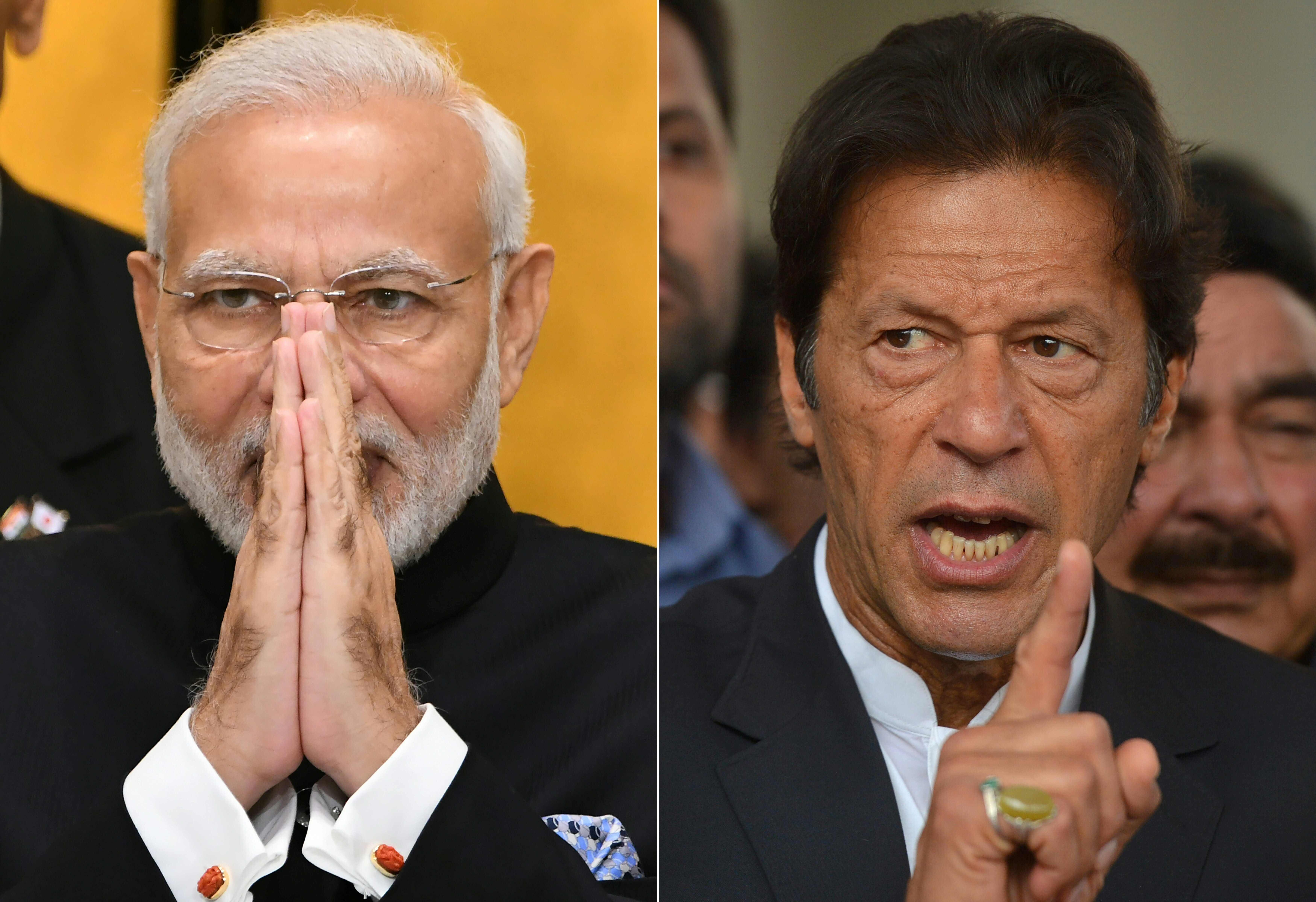 Narendra Modi and Imran Khan, the respective leaders of India and Pakistan, have much work to do to bridge the gap between the two countries. Photo: AFP