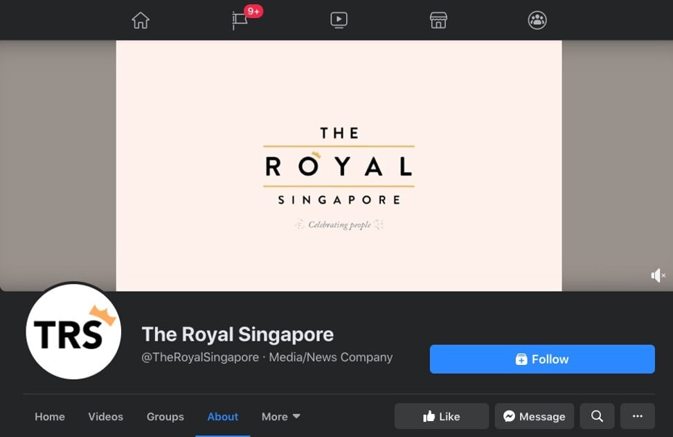 The Facebook page of The Royal Singapore. Photo: Facebook