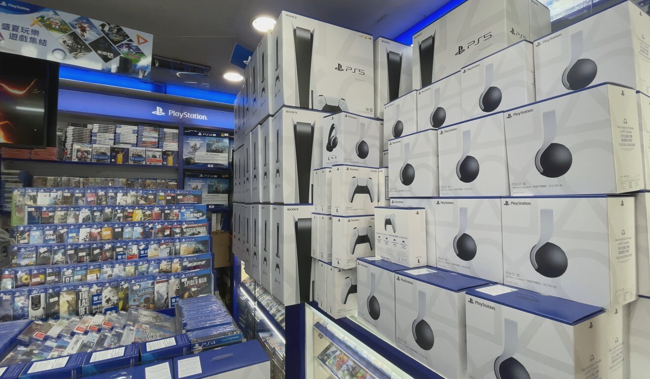Sony PlayStation 5 video game console are seen at a shop in Hong Kong on November 19, 2020. Photo: Chris Chang