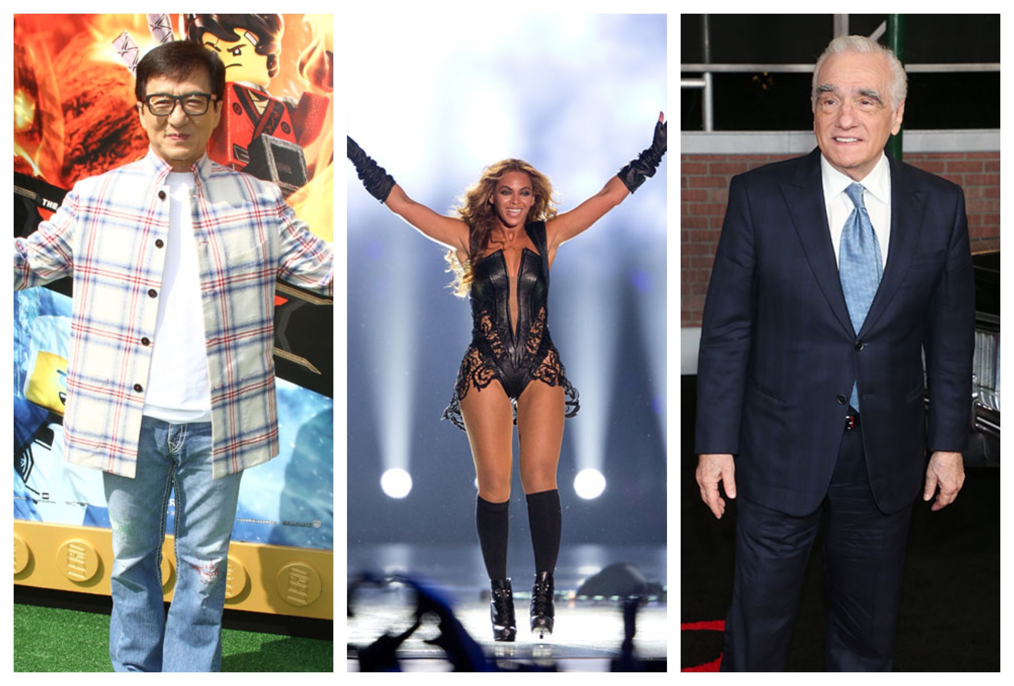 Jackie Chan, Beyoncé and Martin Scorsese are just three celebrities that hold Guinness World Records. Photo: Bang Showbiz