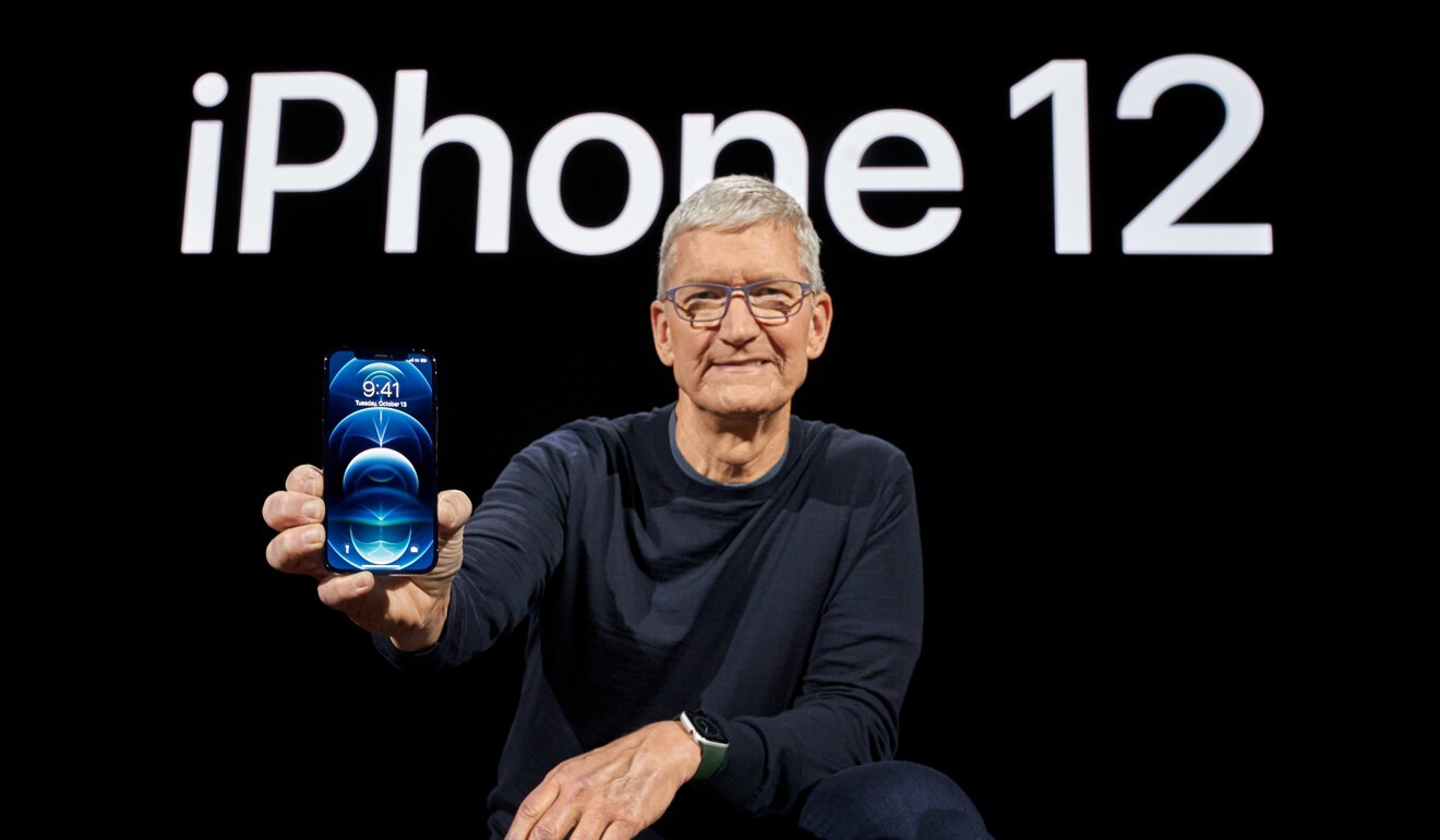 Apple CEO Tim Cook speaks during the unveiling of Apple's iPhone 12 Pro and the iPhone 12 Pro Max at Cupertino, California, on October 13, 2020. Photo: Handout