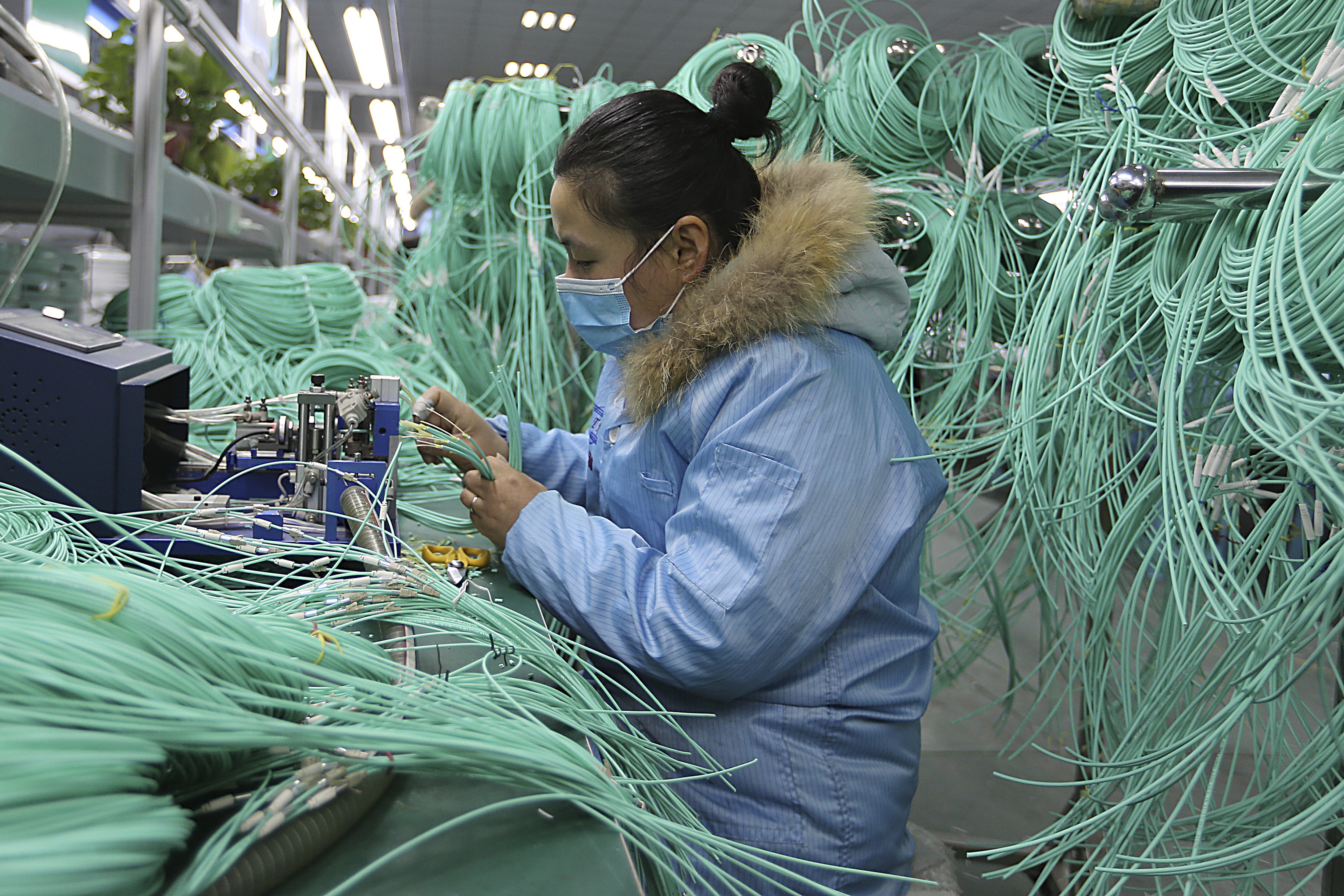 China’s producer price index (PPI) rose to 0.3 per cent in January from a year earlier, compared with minus 0.4 per cent in December. Photo: AP