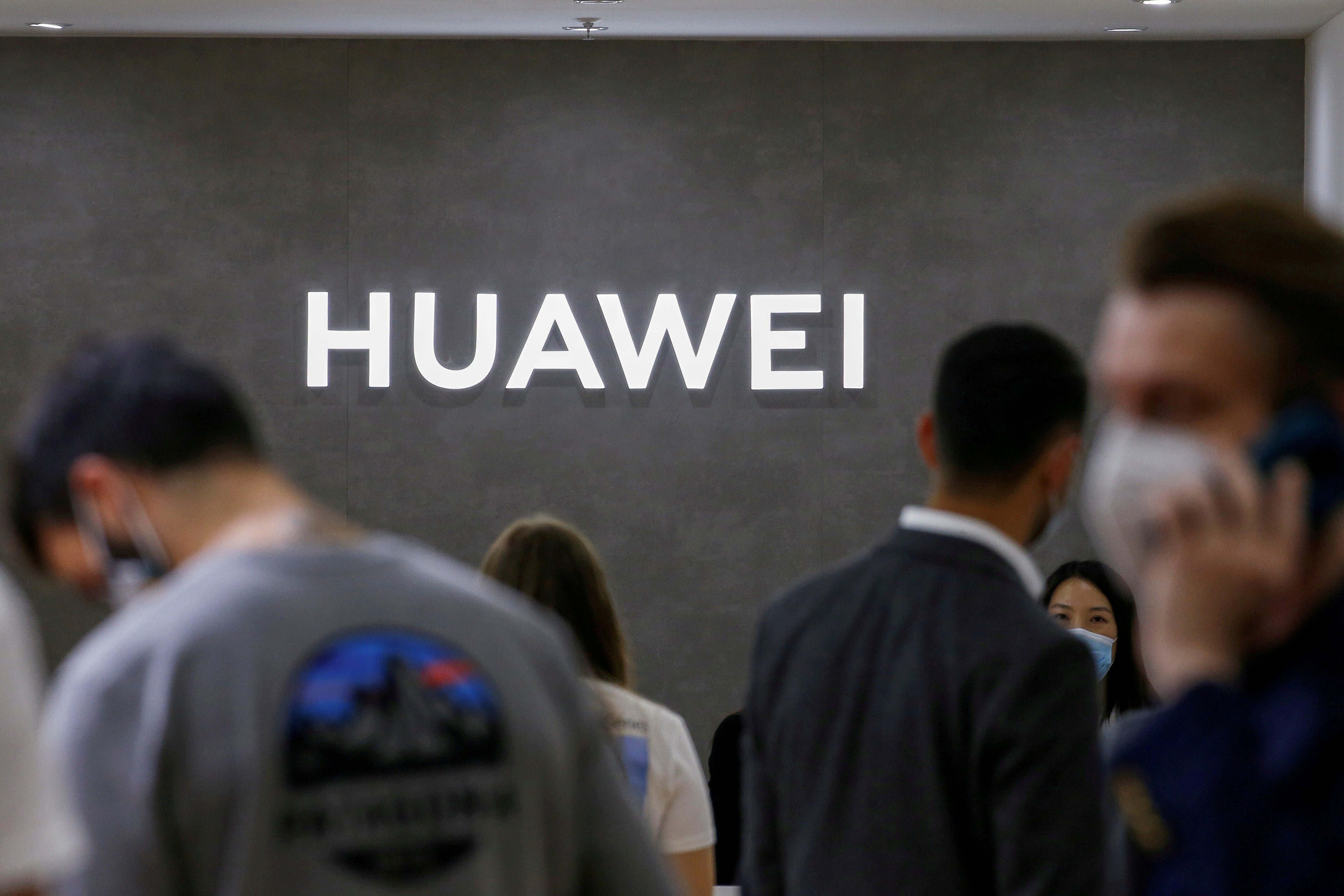 The Huawei logo is seen at the IFA consumer technology fair in Berlin, Germany on September 3, 2020. Photo: Reuters
