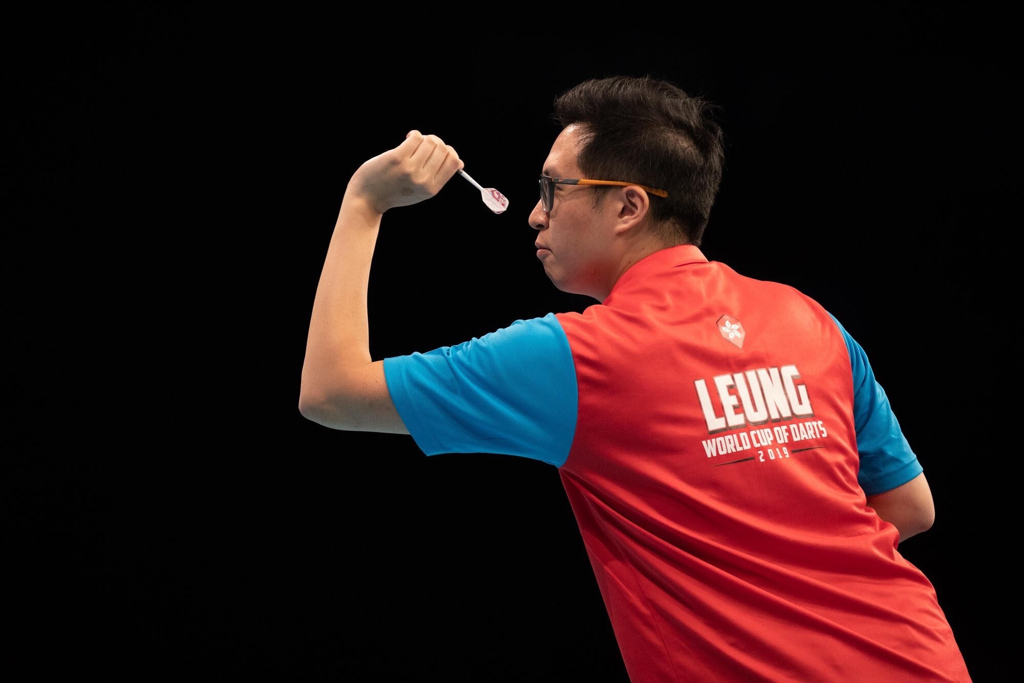 Kevin Leung Kai-fan representing Hong Kong in darts. Photo: Handout