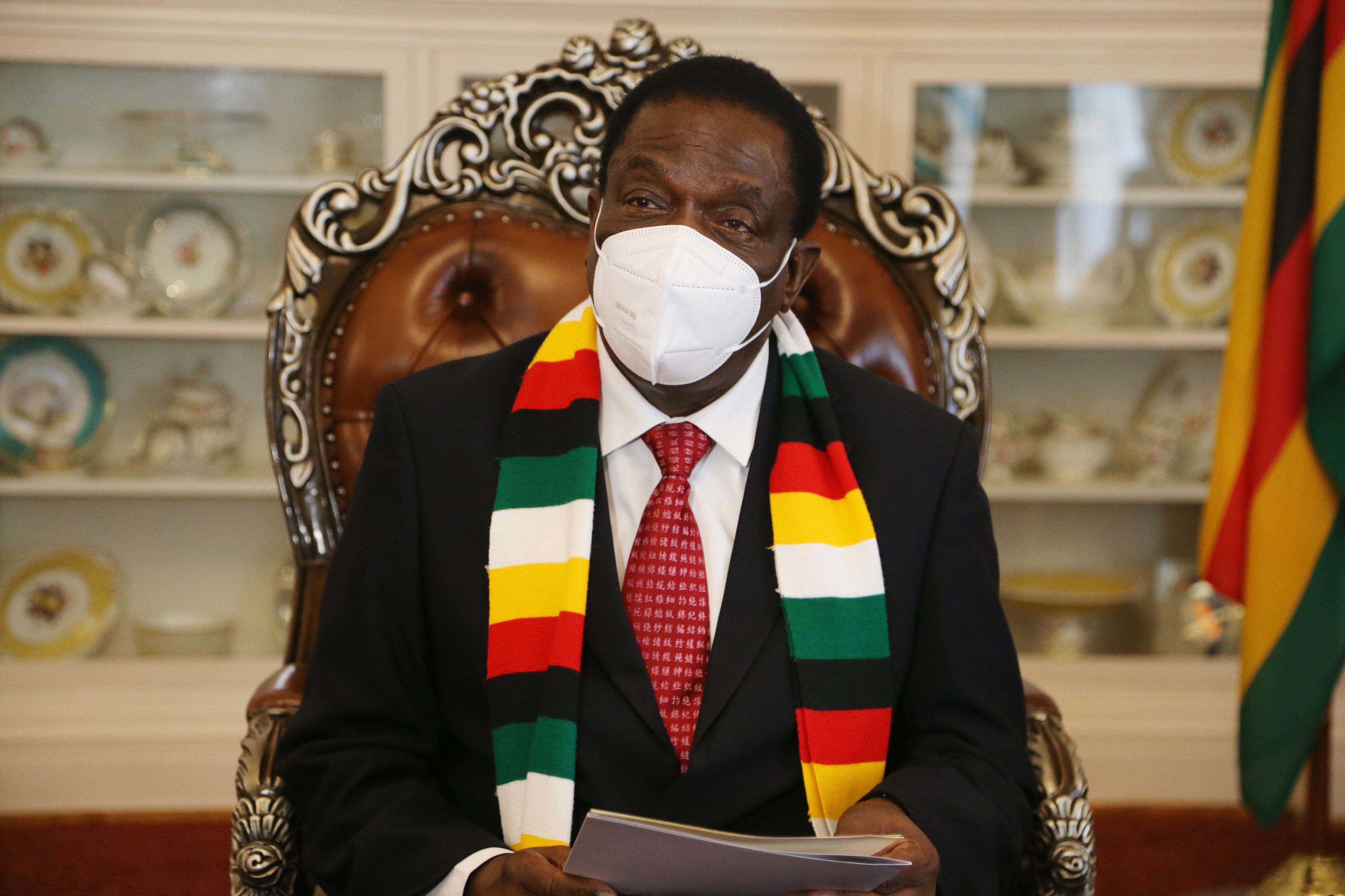 Zimbabwean President Emmerson Mnangagwa has expressed gratitude to China as his country seeks supplies of Covid-19 vaccines. Photo: Xinhua