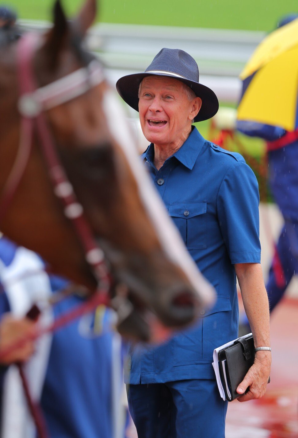 John Moore with Thanks Forever after a win.