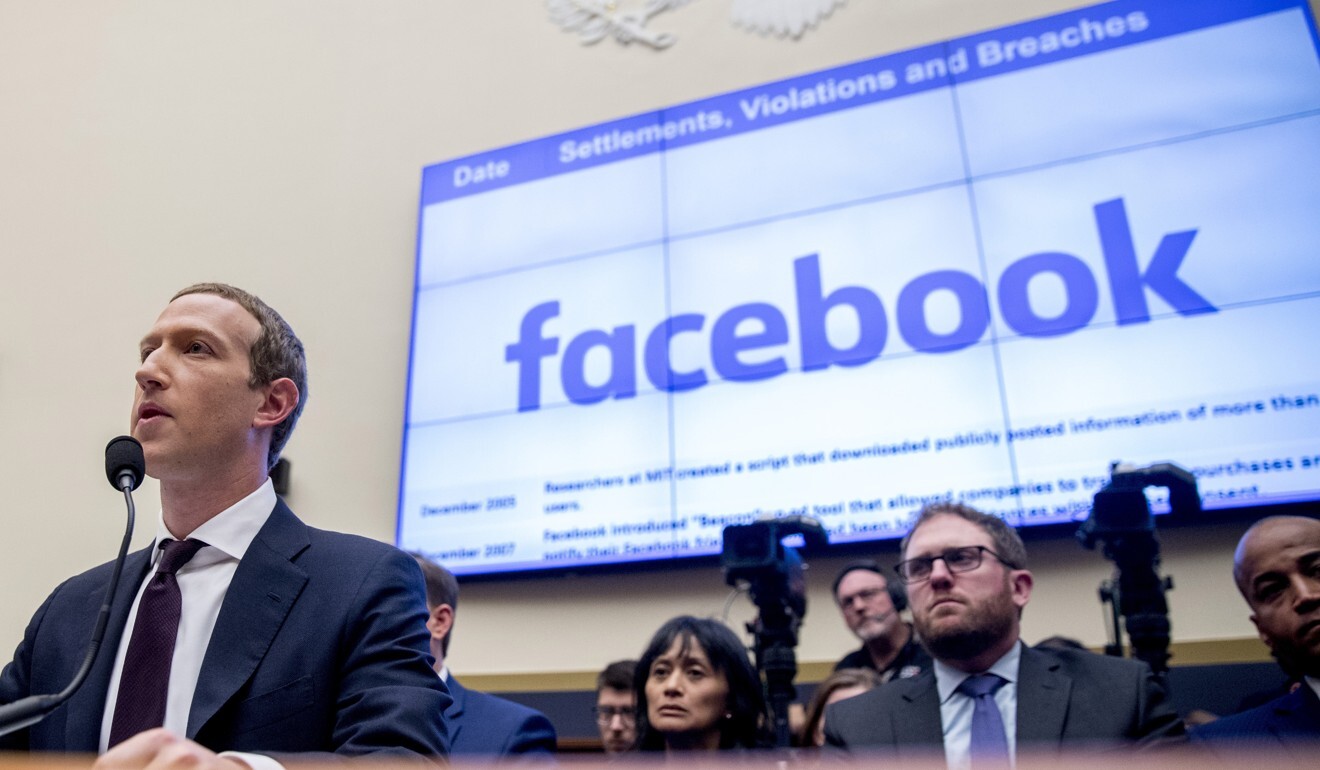 Facebook CEO Mark Zuckerberg testifies before a House Financial Services Committee hearing on Capitol Hill in Washington. Photo: AP